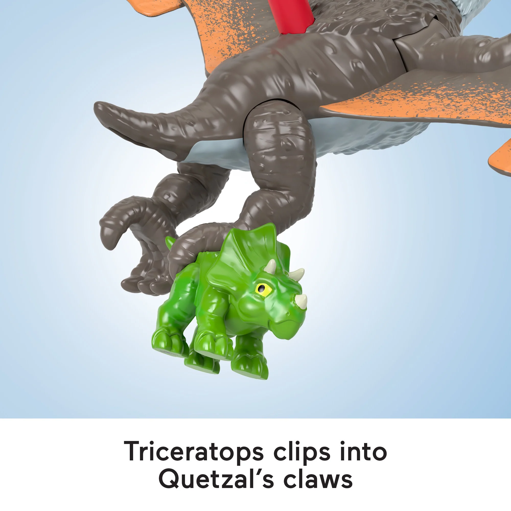 Imaginext Jurassic World Dominion Quetzal Dinosaur Toy With Soaring Action, 3 Piece Preschool Toys - Image 3