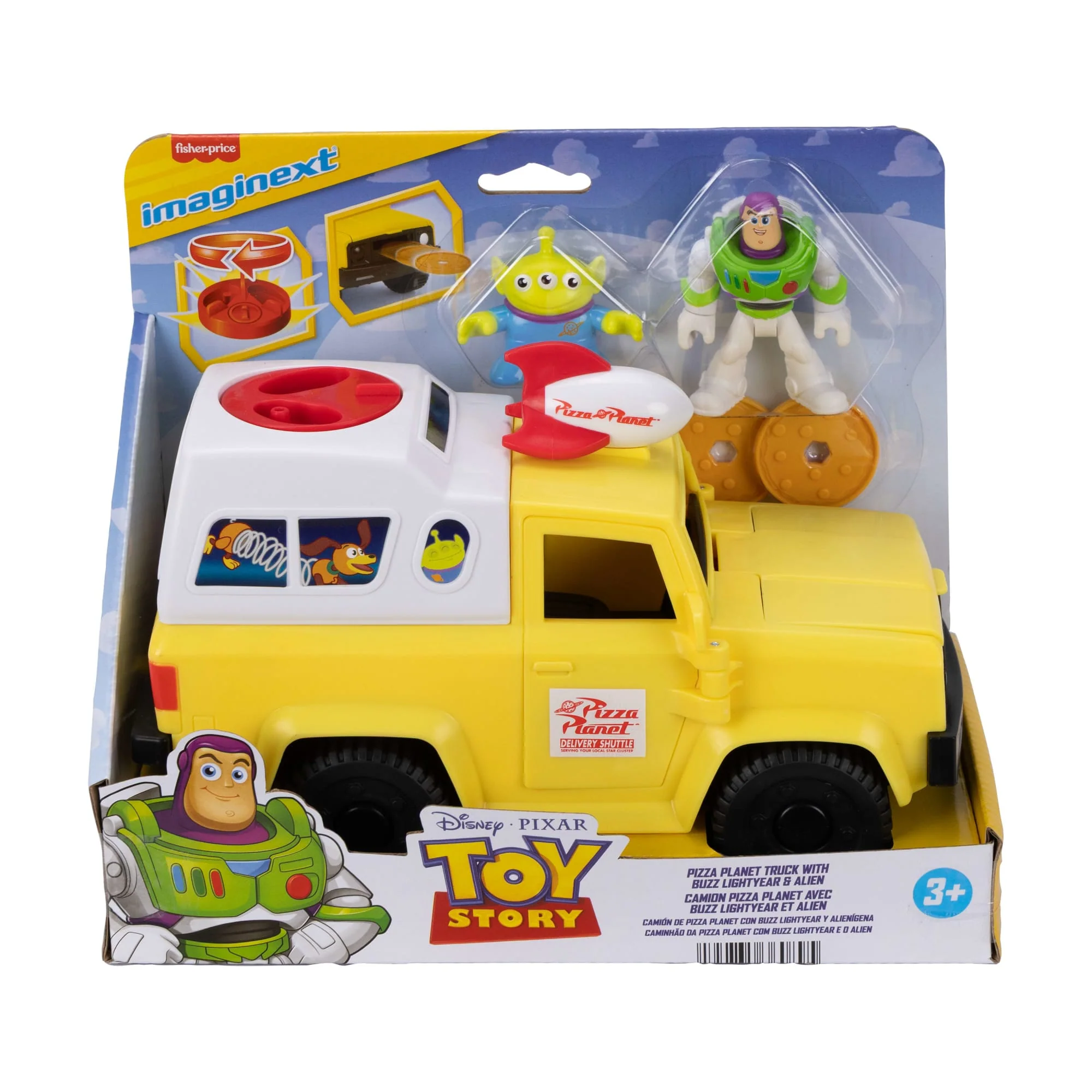 Imaginext Project Target Brinquedo Imaginext Toy Story Caminhão Pizza Planet com Buzz e Alienígena - Image 6