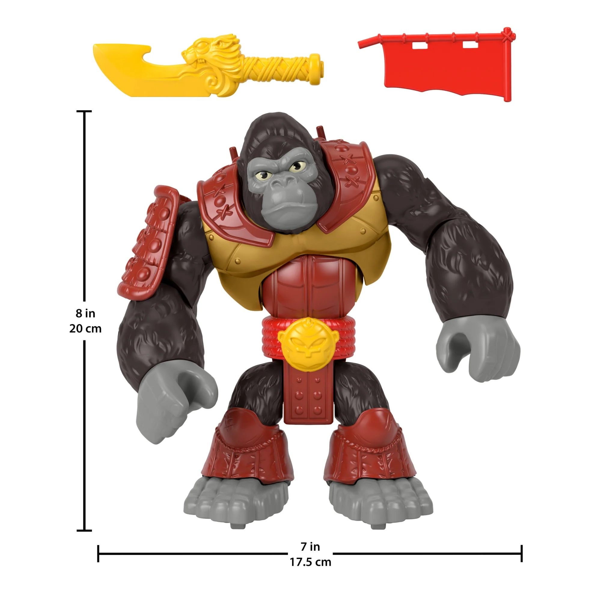 Imaginext Silverback Gorilla Smash Punching Action Figure For Preschool Kids, 3 Pieces - Image 5