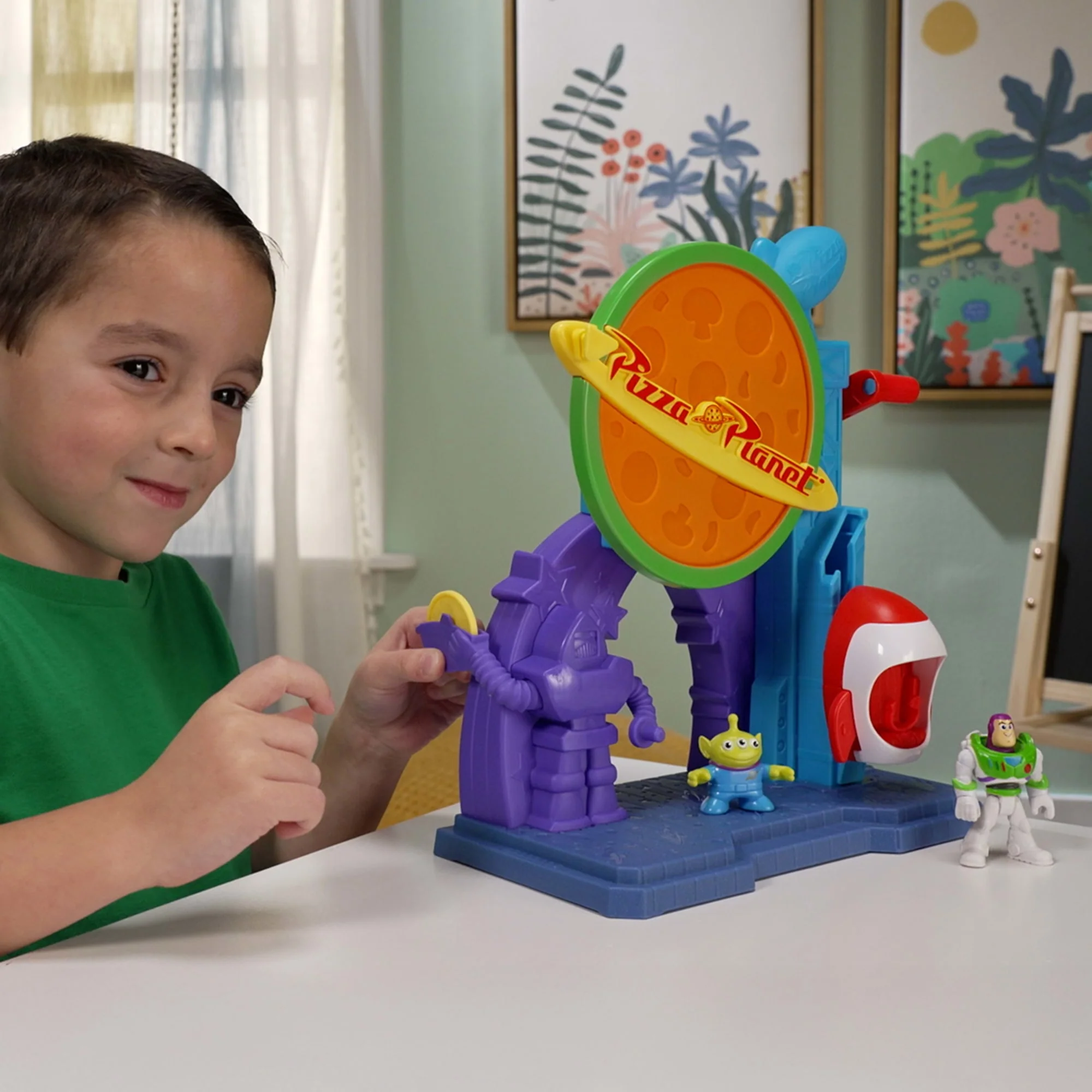 Imaginext Disney And Pixar Toy Story Pizza Planet Playset With Action Figure & Toy Rocket - Image 2