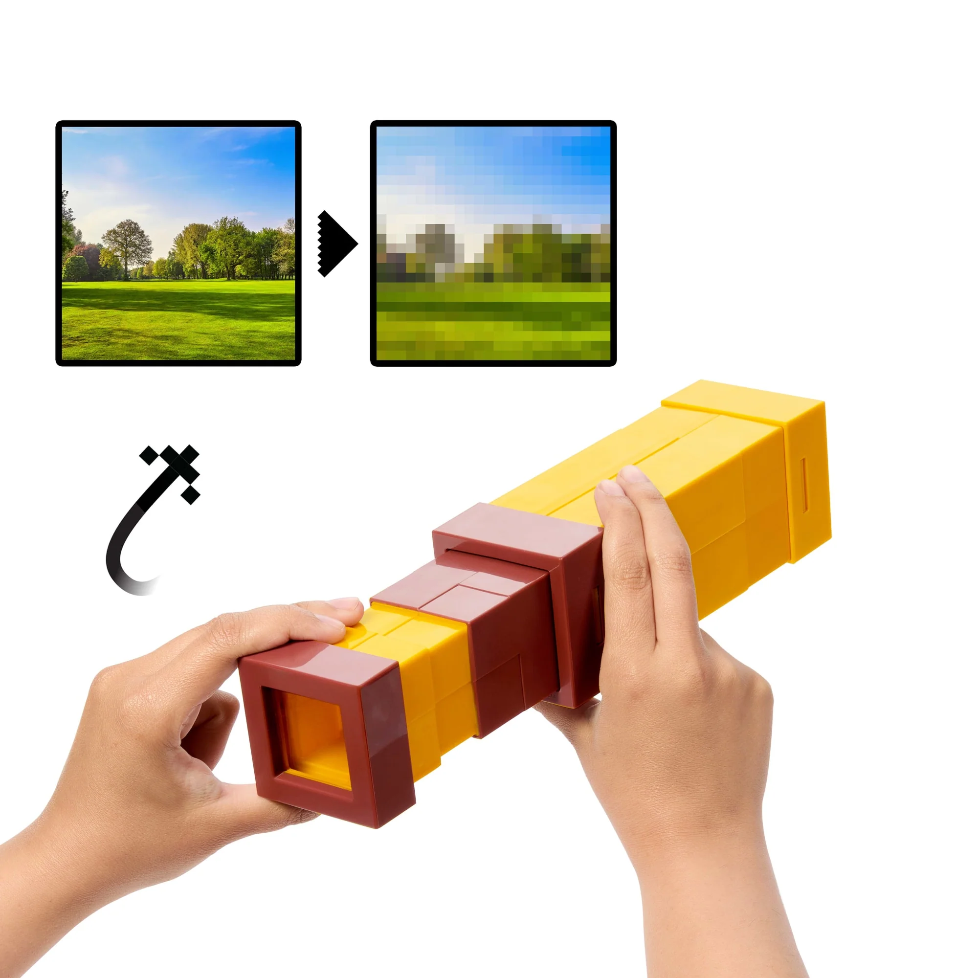 Jouet Longue-Vue à Pixels Minecraft Avec Lentille Pixelisante - Image 6