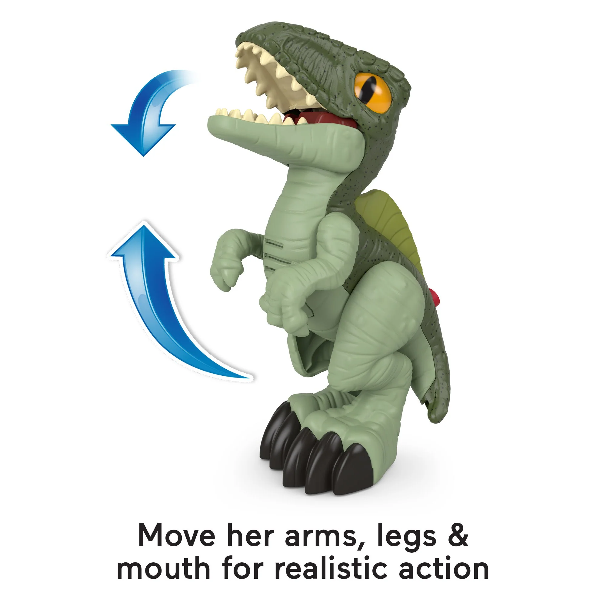 Imaginext Jurassic World Dominion Deluxe Growlin’ Giga XL Dinosaur Toy With Lights & Sounds - Image 3