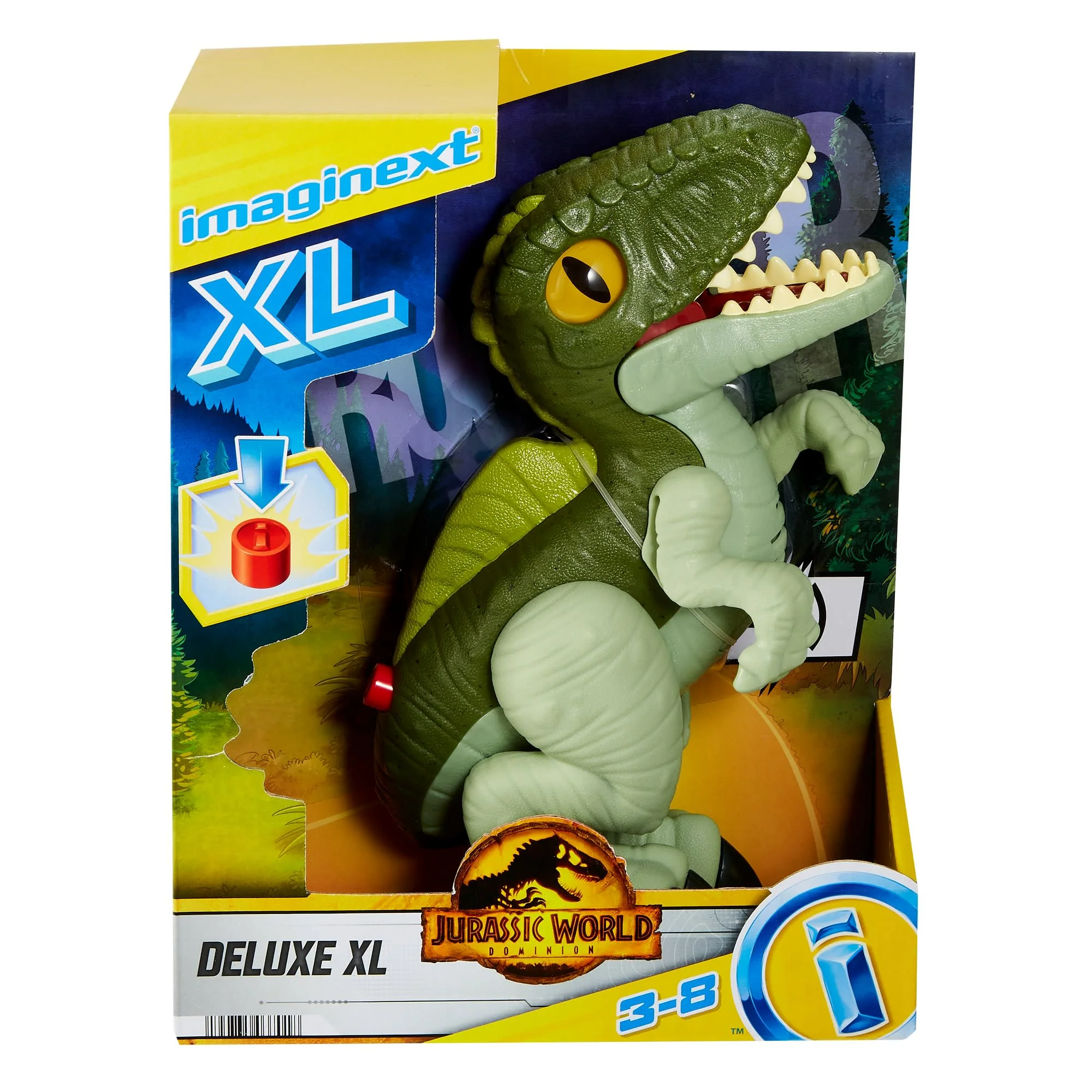 Imaginext Jurassic World Dominion Deluxe Growlin’ Giga XL Dinosaur Toy With Lights & Sounds - Image 6
