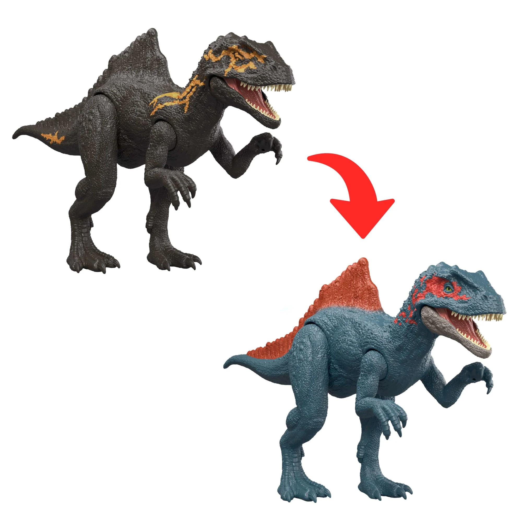 Jurassic World Dino Reveal Deluxe Dinosaur Action Figure Toys, Peel Off Color Change Play - Image 5