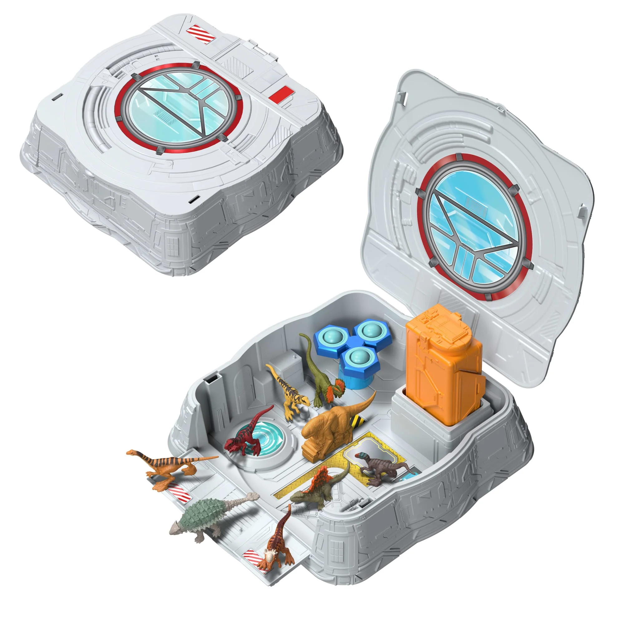 Jurassic World Distortus Rex Lab Sensory Playset With 8 Mini Figures, Fidget Features in Case
