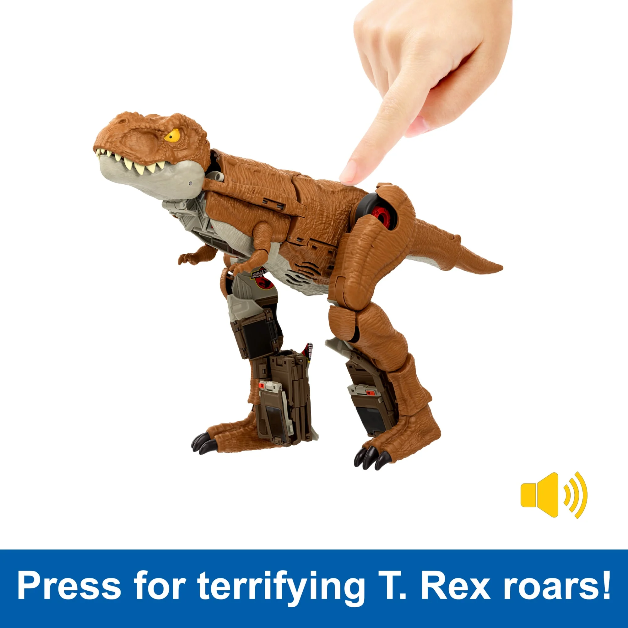 Jurassic World Transforming Toy, Tyrannosaurus T Rex Dinosaur To Truck, Chase N Roar - Image 5