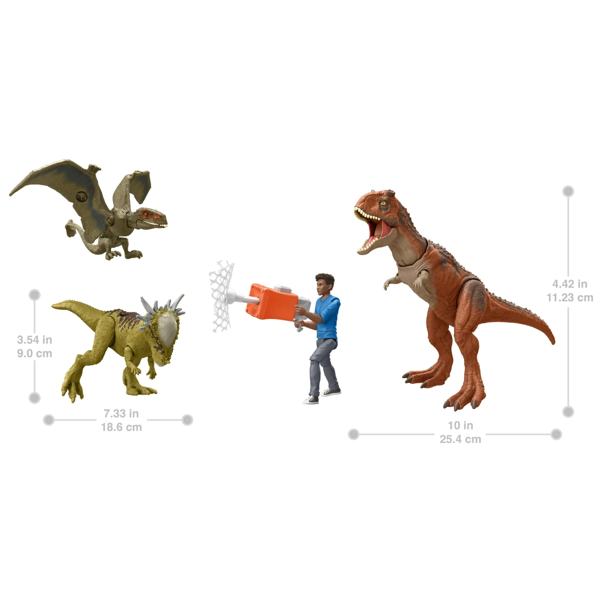 Jurassic World: Chaos Theory Darius Action Figure & 3 Dinosaurs Story Pack Toy - Image 2