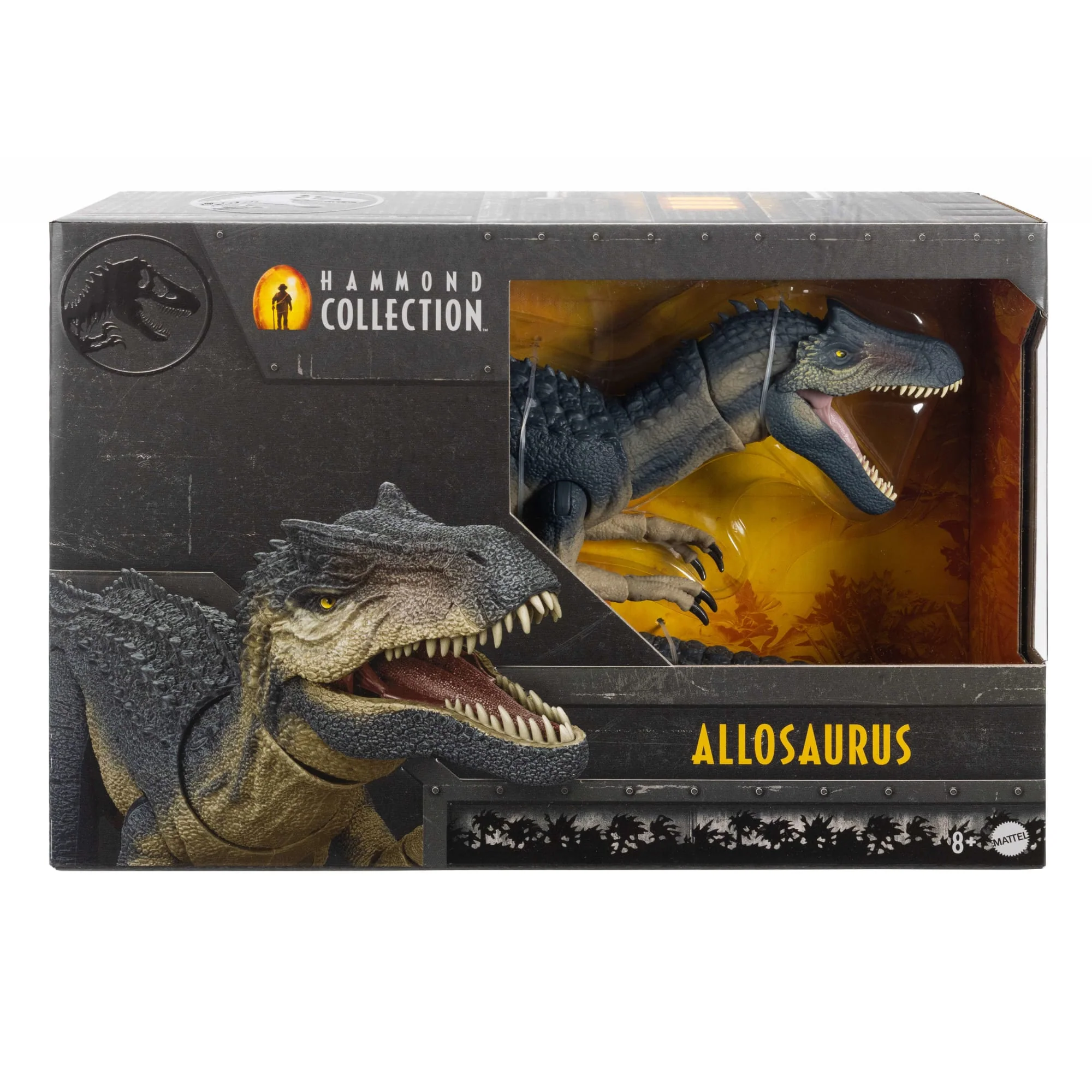 Jurassic World Hammond Collection Allosaurus Dinosaur Action Figure With Glass Eyes, Wired Tail - Image 2