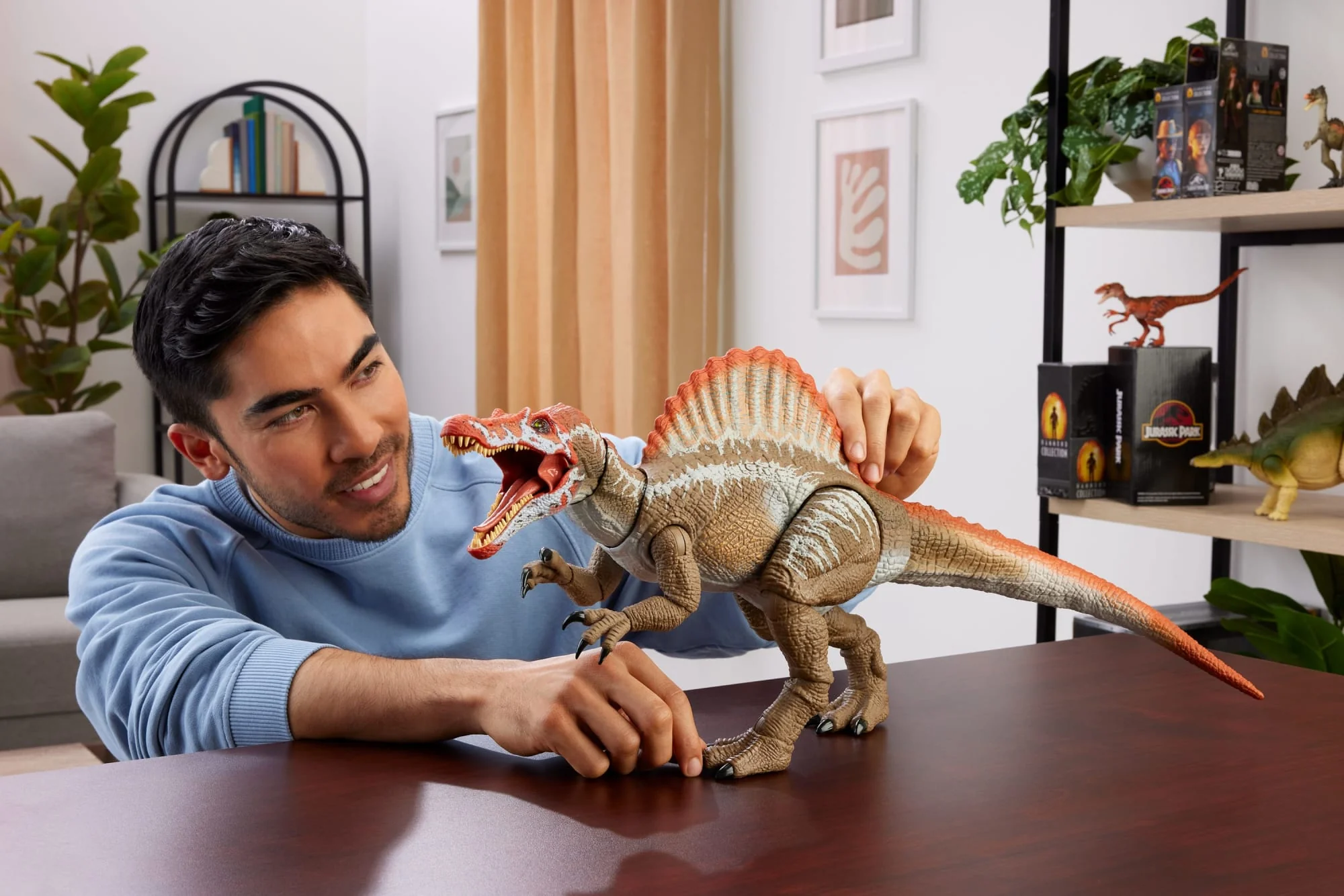Jurassic World Hammond Collection Jurassic Park 3 Spinosaurus Action Figure, XL Dinosaur Toy - Image 2