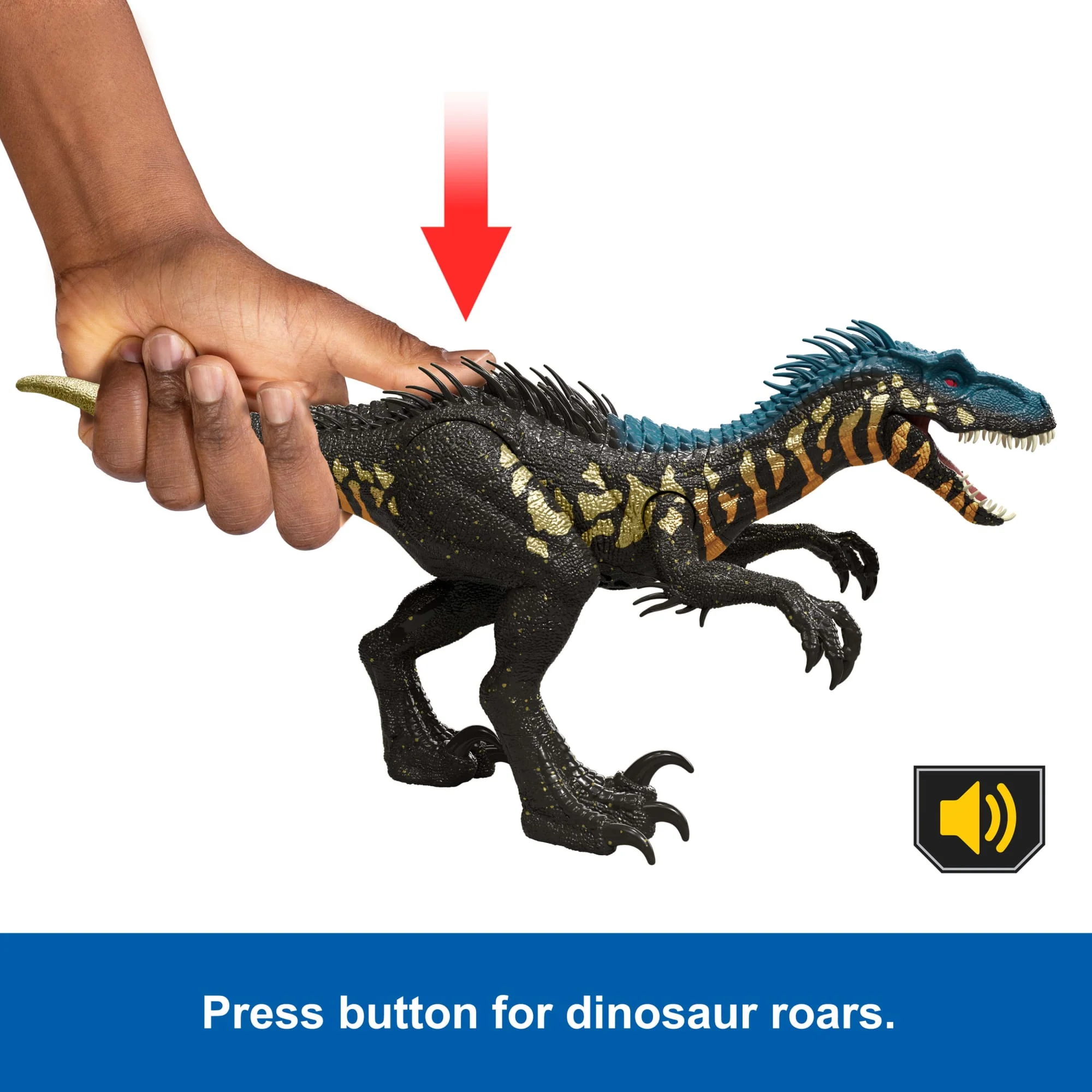 Jurassic World Reimagined Indoraptor Dinosaur Action Figure, Bold Colored Real Feel Carnivore Toy - Image 3
