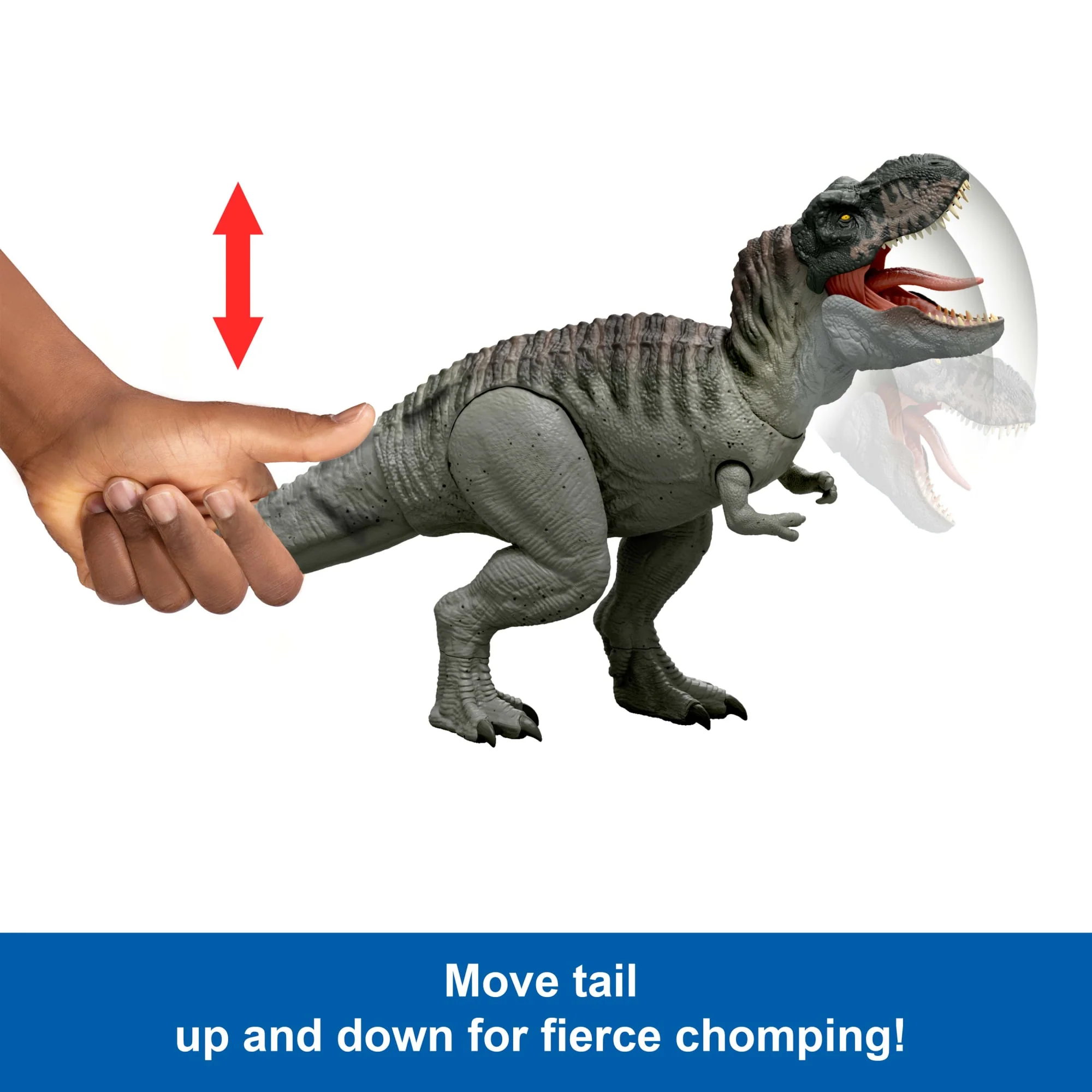 Jurassic World Rebirth Power Devour Tyrannosaurus Rex Dinosaur Figure, Constant Chomp Lights & Sound - Image 3
