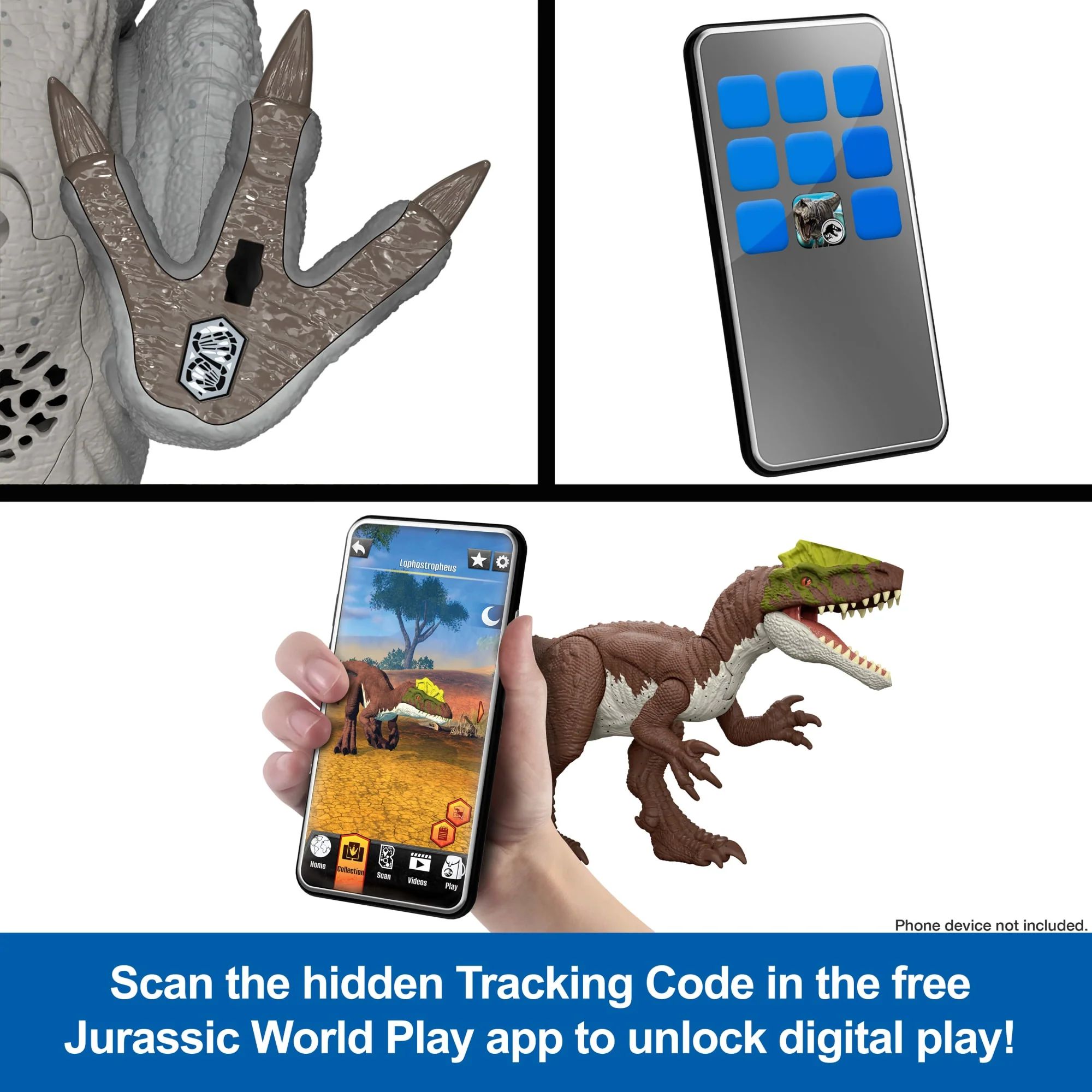 Jurassic World Rebirth Wild Roar Maiasaura Dinosaur Toy, Tail Controlled Attack Chomp & Sound - Image 6
