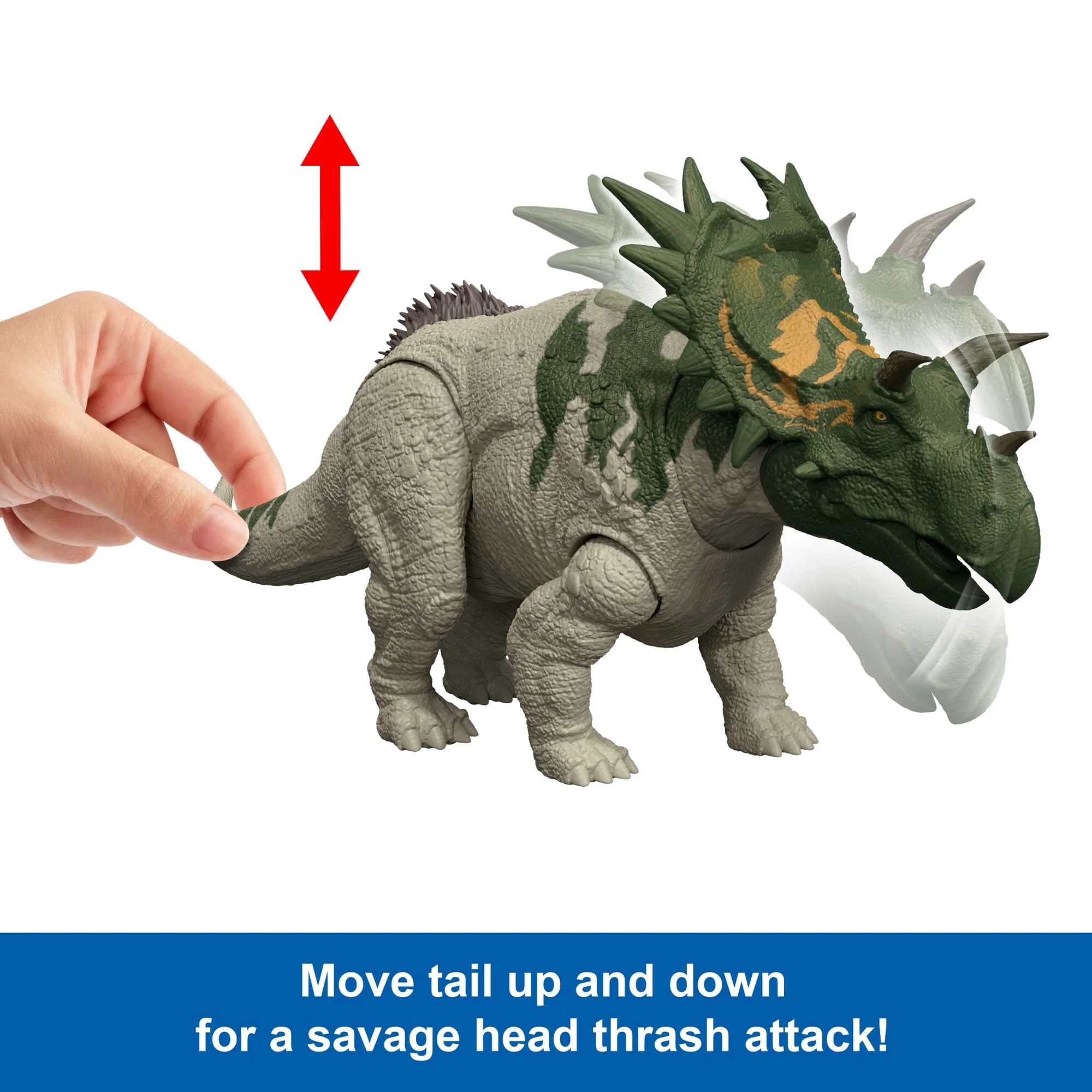 Jurassic World Rebirth Wild Roar Spiclypeus Dinosaur Toy, Tail Controlled Attack Chomp & Sound - Image 3