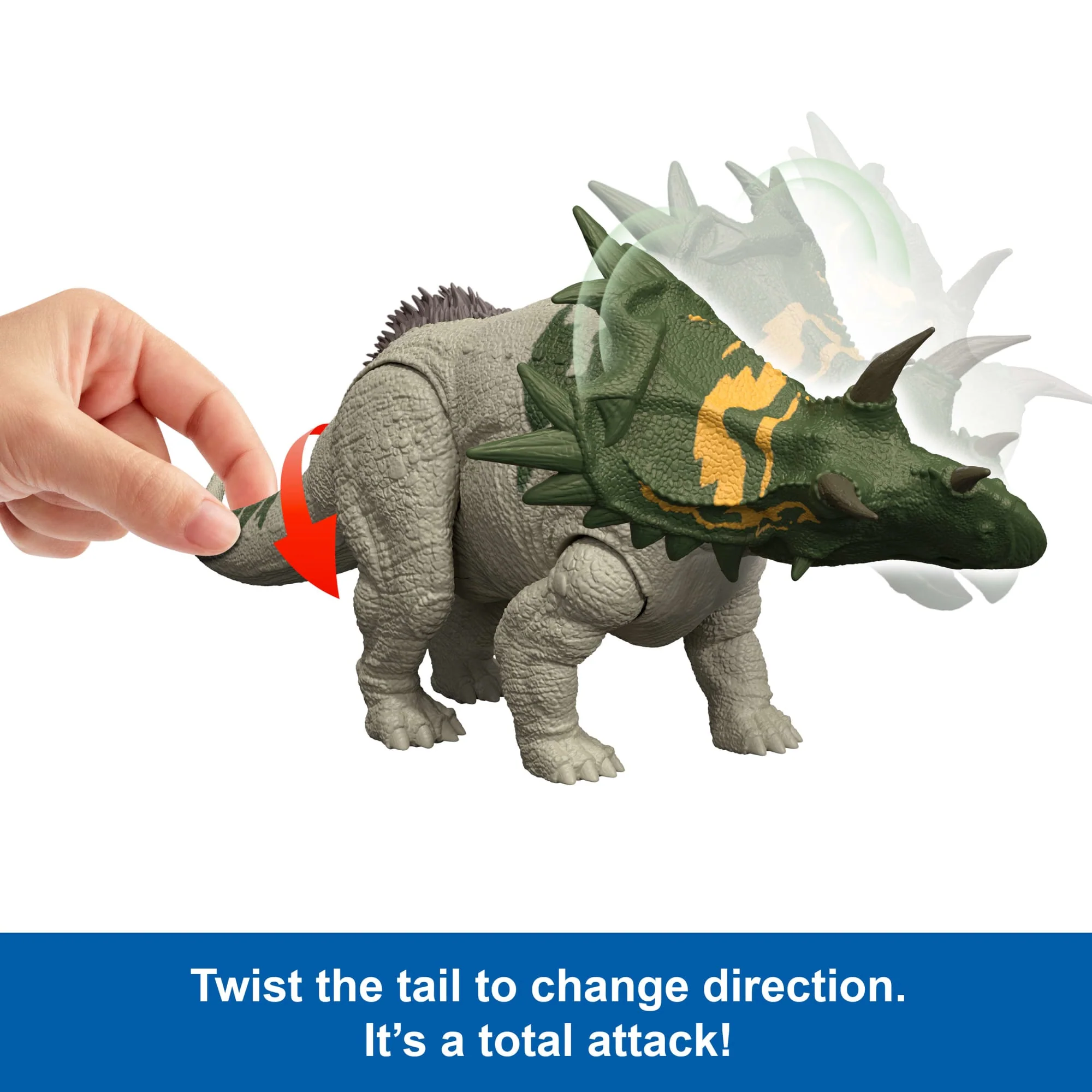 Jurassic World Rebirth Wild Roar Spiclypeus Dinosaur Toy, Tail Controlled Attack Chomp & Sound - Image 4