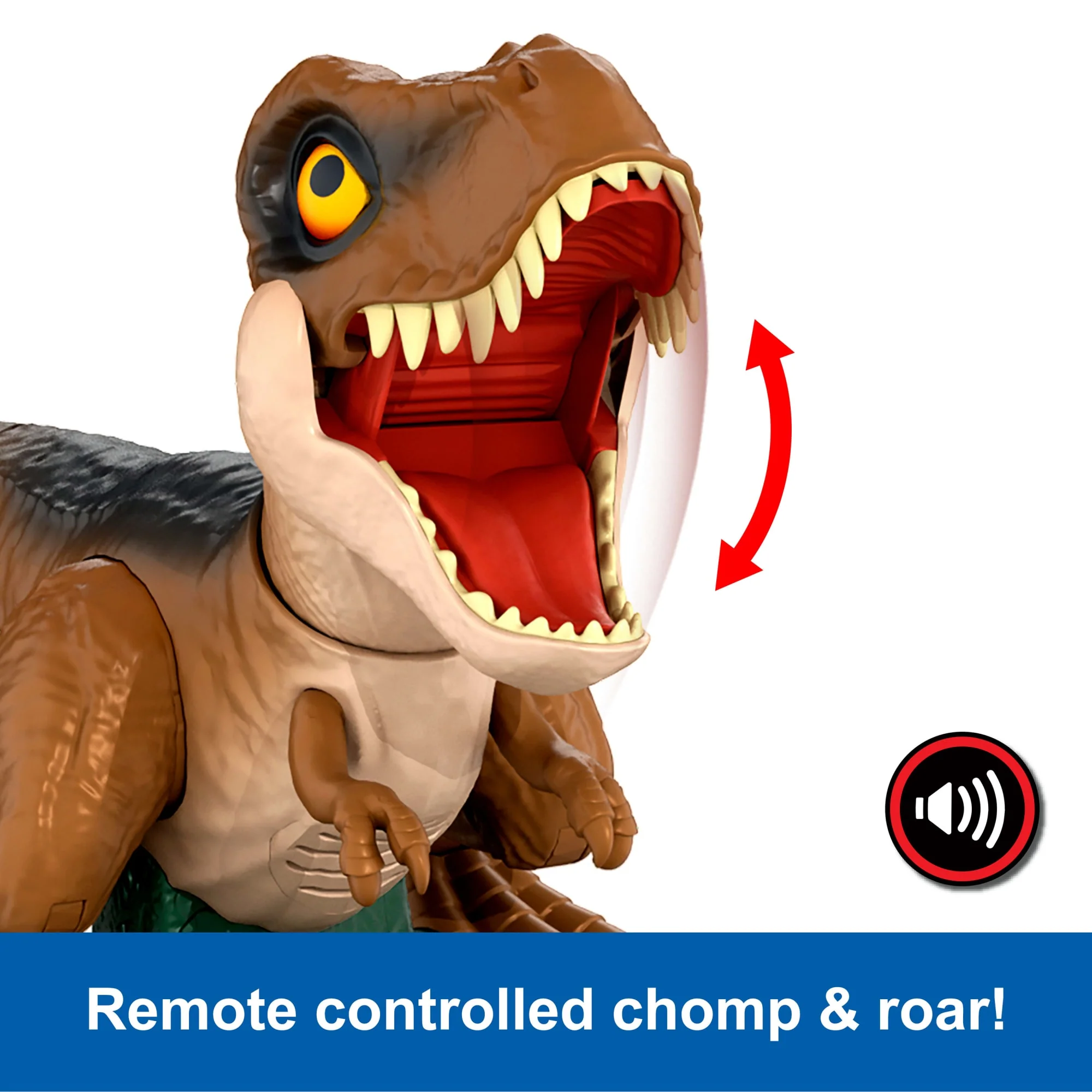 Jurassic World Roarin’ Frenzy T Rex RC Toy, Motorized Remote Control Tyrannosaurus Rex Dinosaur - Image 5
