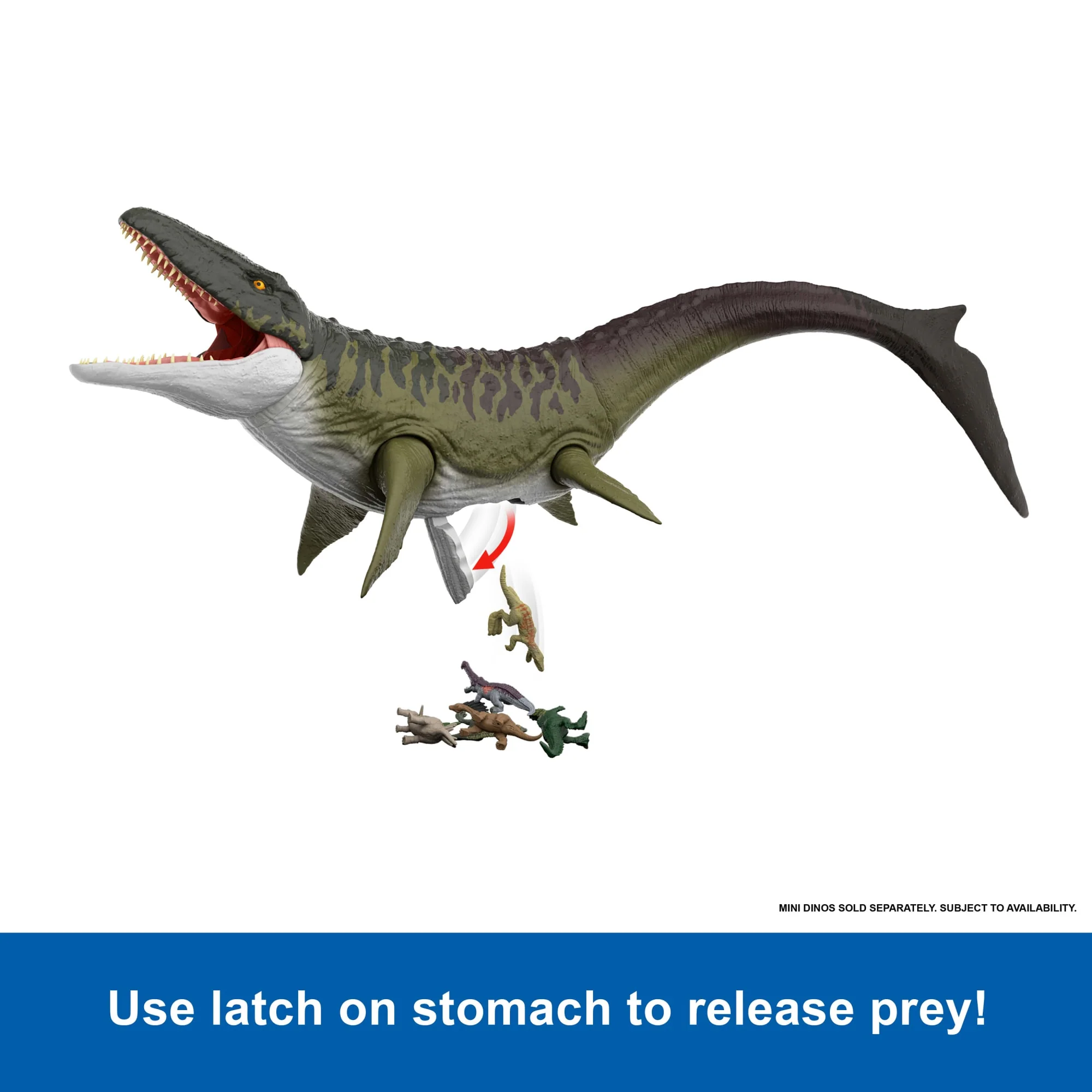 Jurassic World Rebirth Super Colossal Mosasaurus Action Figure, Dinosaur Toy - Image 4