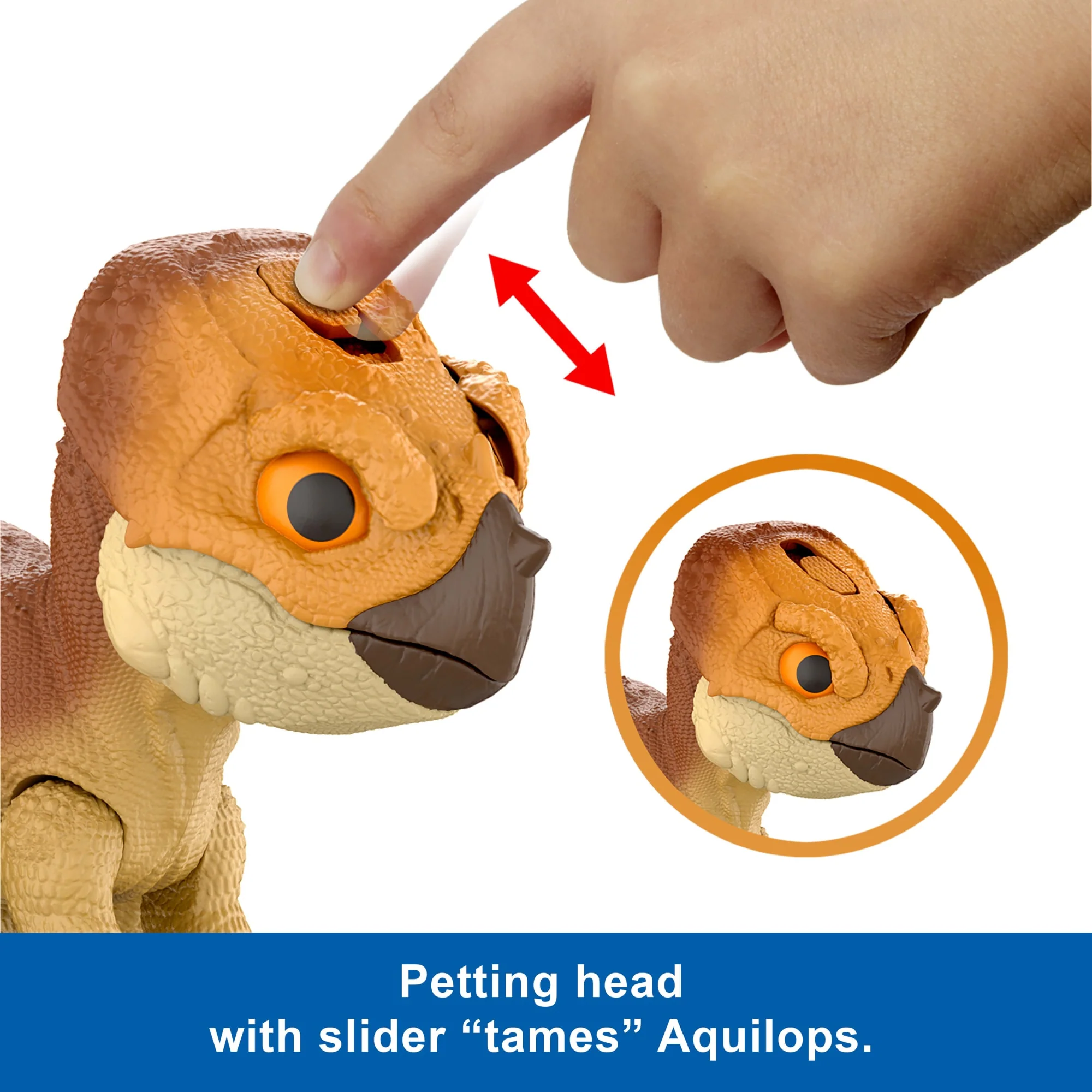 Jurassic World Rebirth Primal Protector Aquilops Dolores interactive Dinosaur Toy, Attack & Sounds - Image 3