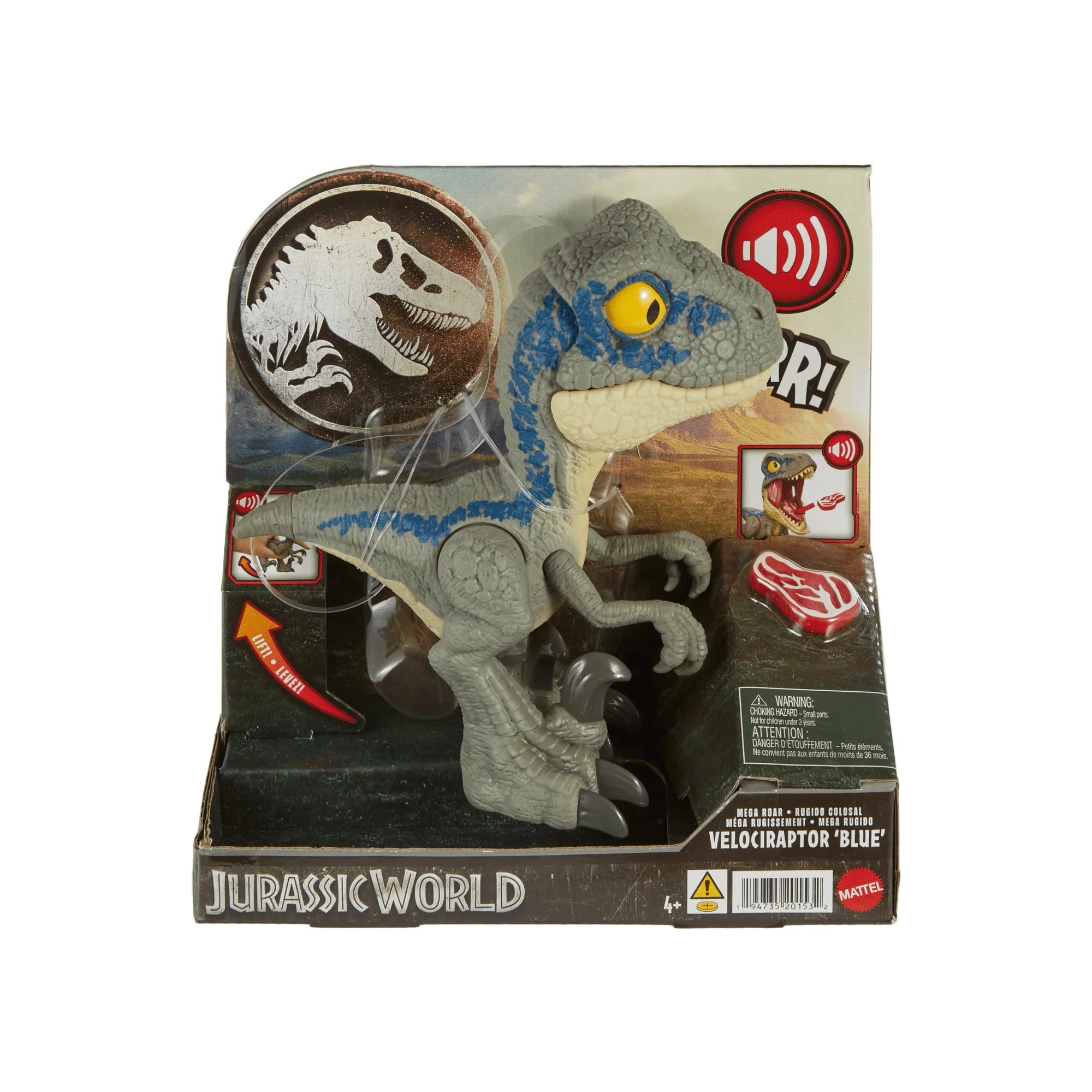 Jurassic World  Méga Rugissement  Blue Le Vélociraptor, Sons - Image 6