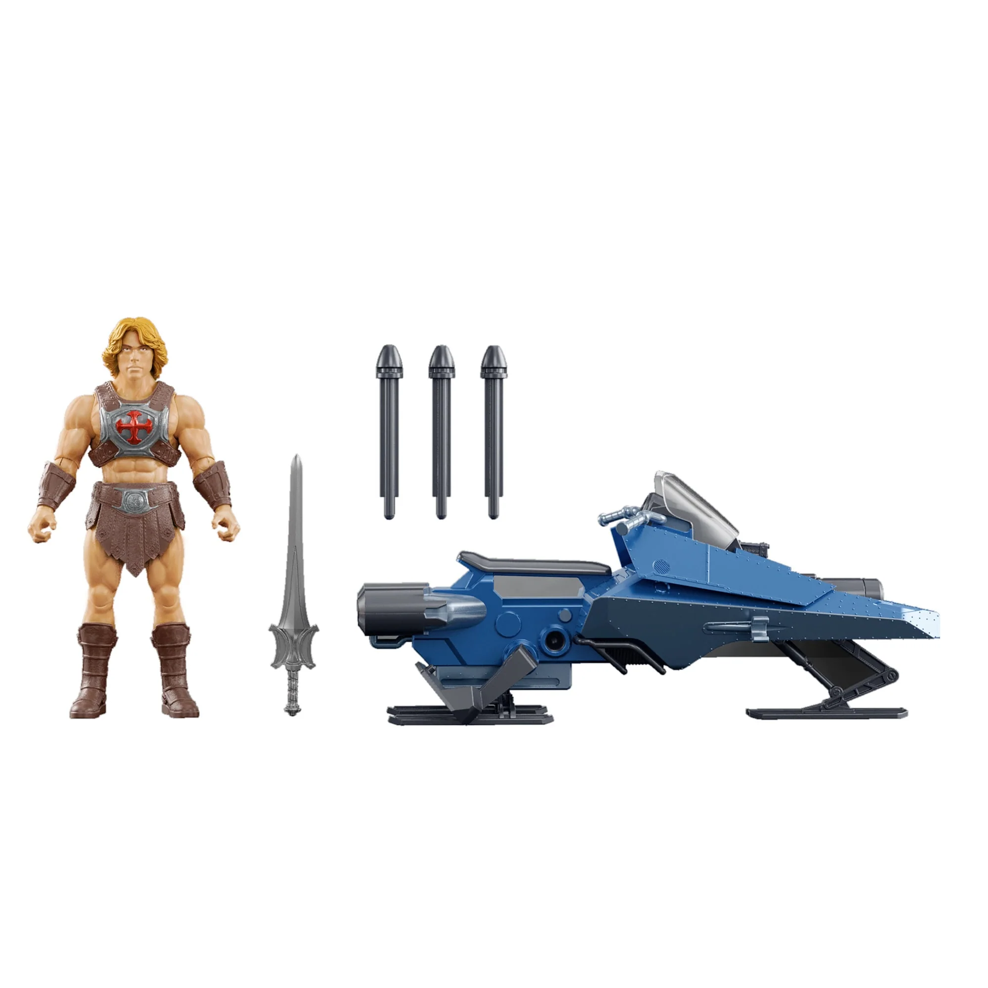 Les Maîtres de L’Univers-Musclor et Sky Sled-Véhicule et Figurine