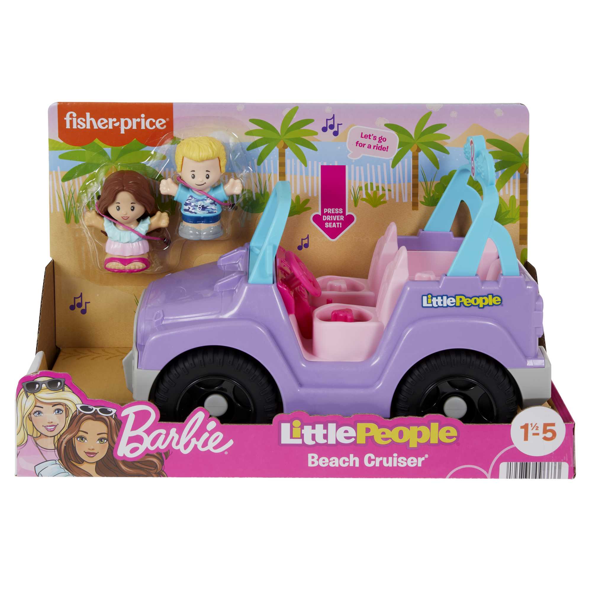 Little People Barbie Véhicule de Plage, Musique, Sons, 2 Figurines - Image 6