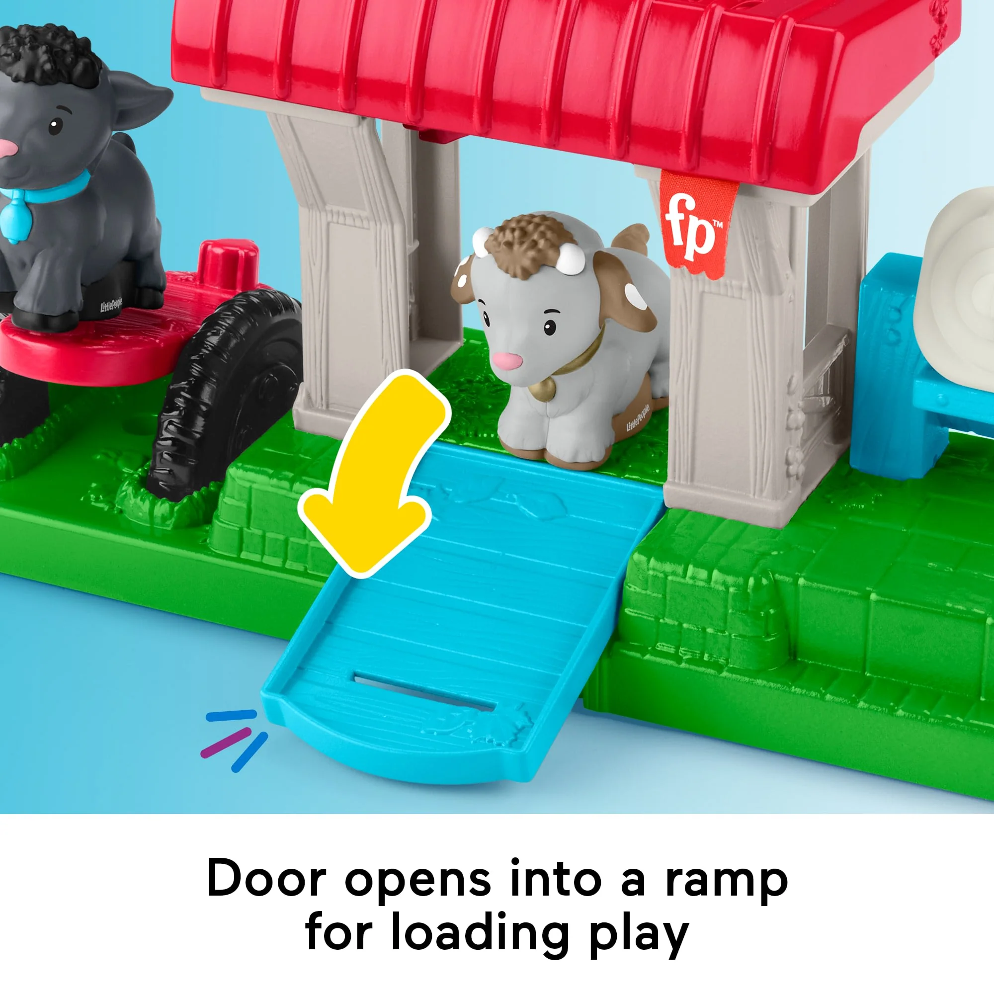 Fisher-Price Little People Feed & Play Goat Yard Playset For Toddlers With 3 Pieces - Image 3