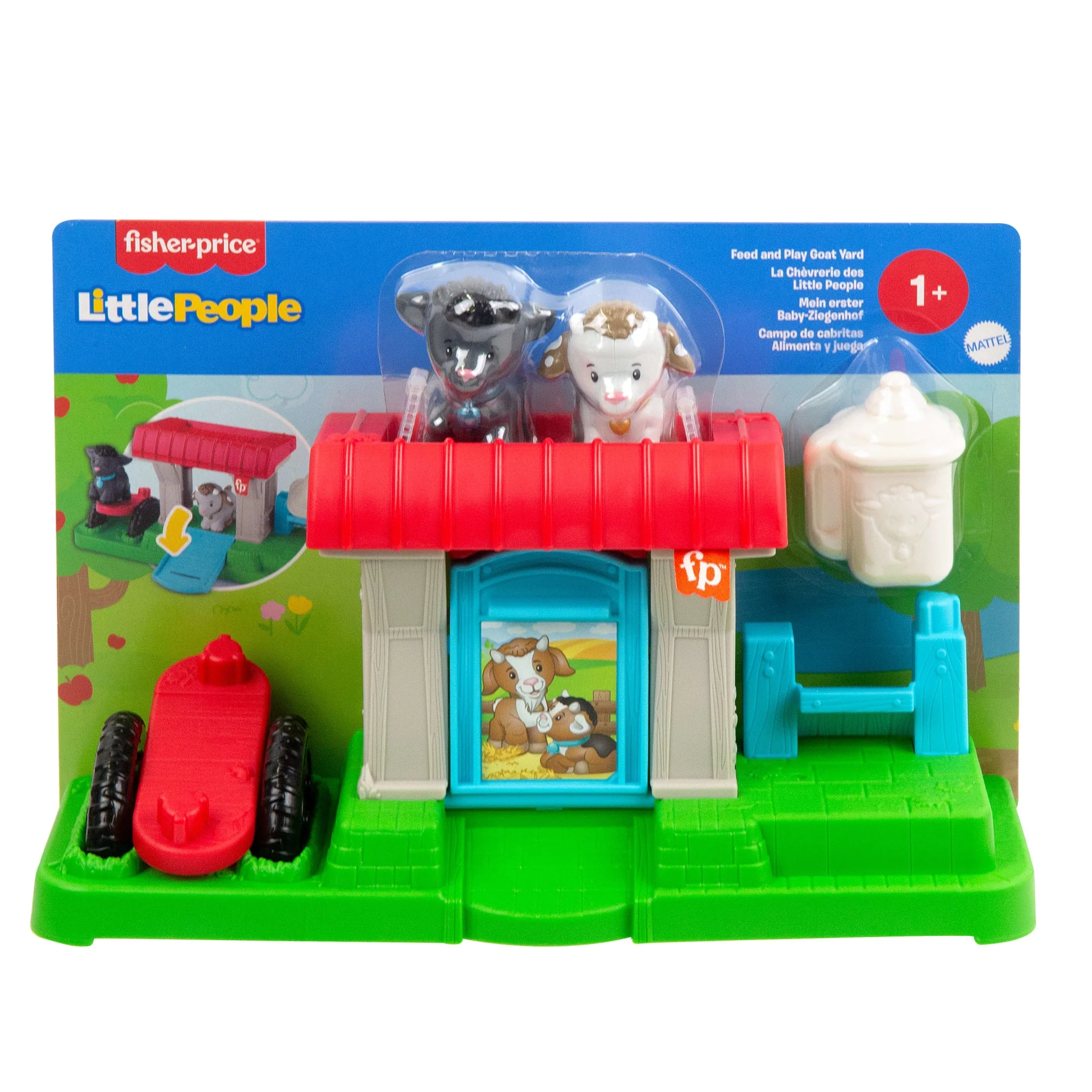 Fisher-Price Little People Feed & Play Goat Yard Playset For Toddlers With 3 Pieces - Image 6