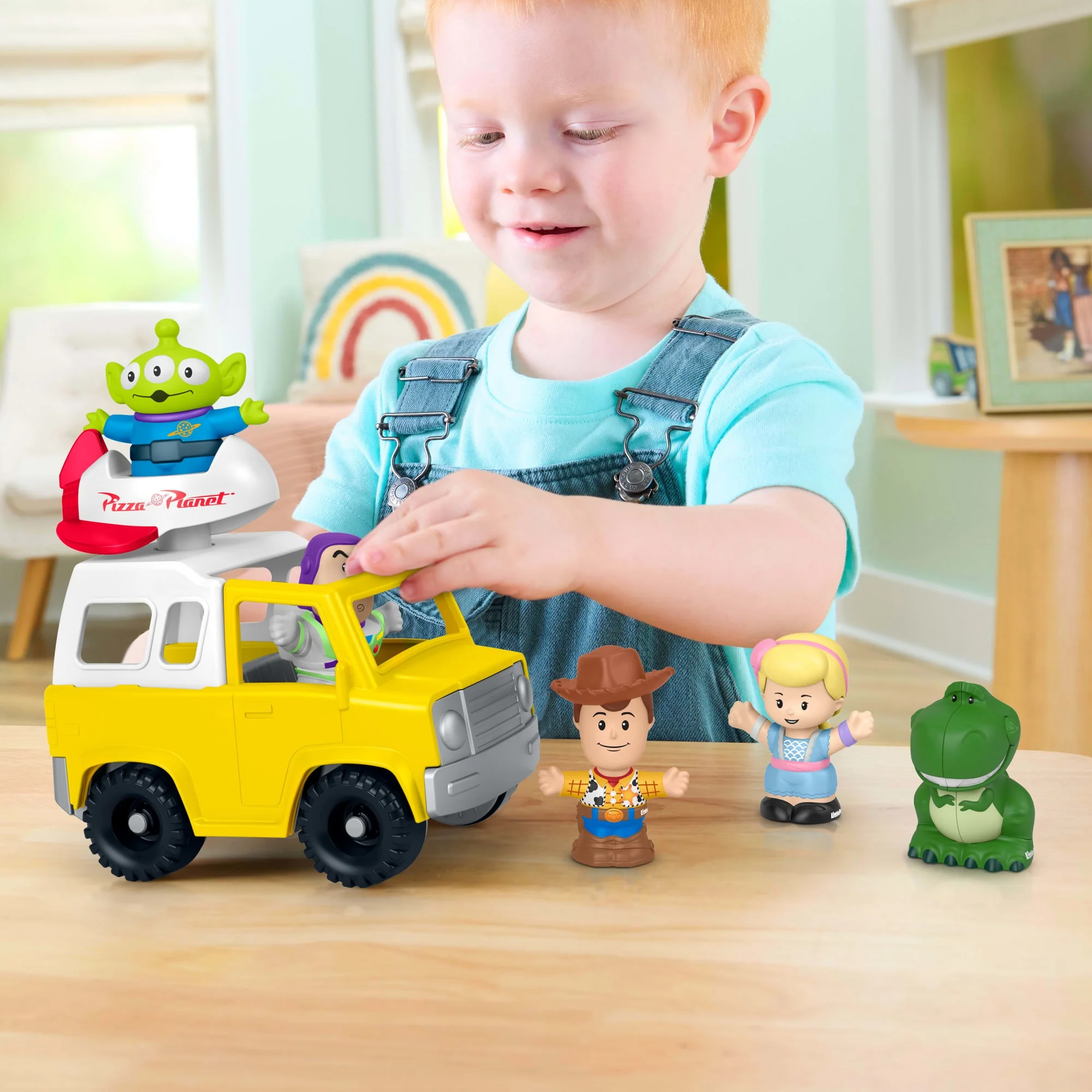 Little People Toy Story Brinquedo para Bebês FP Little People Veículo Buzz Lightyear Pizza Planeta - Image 5
