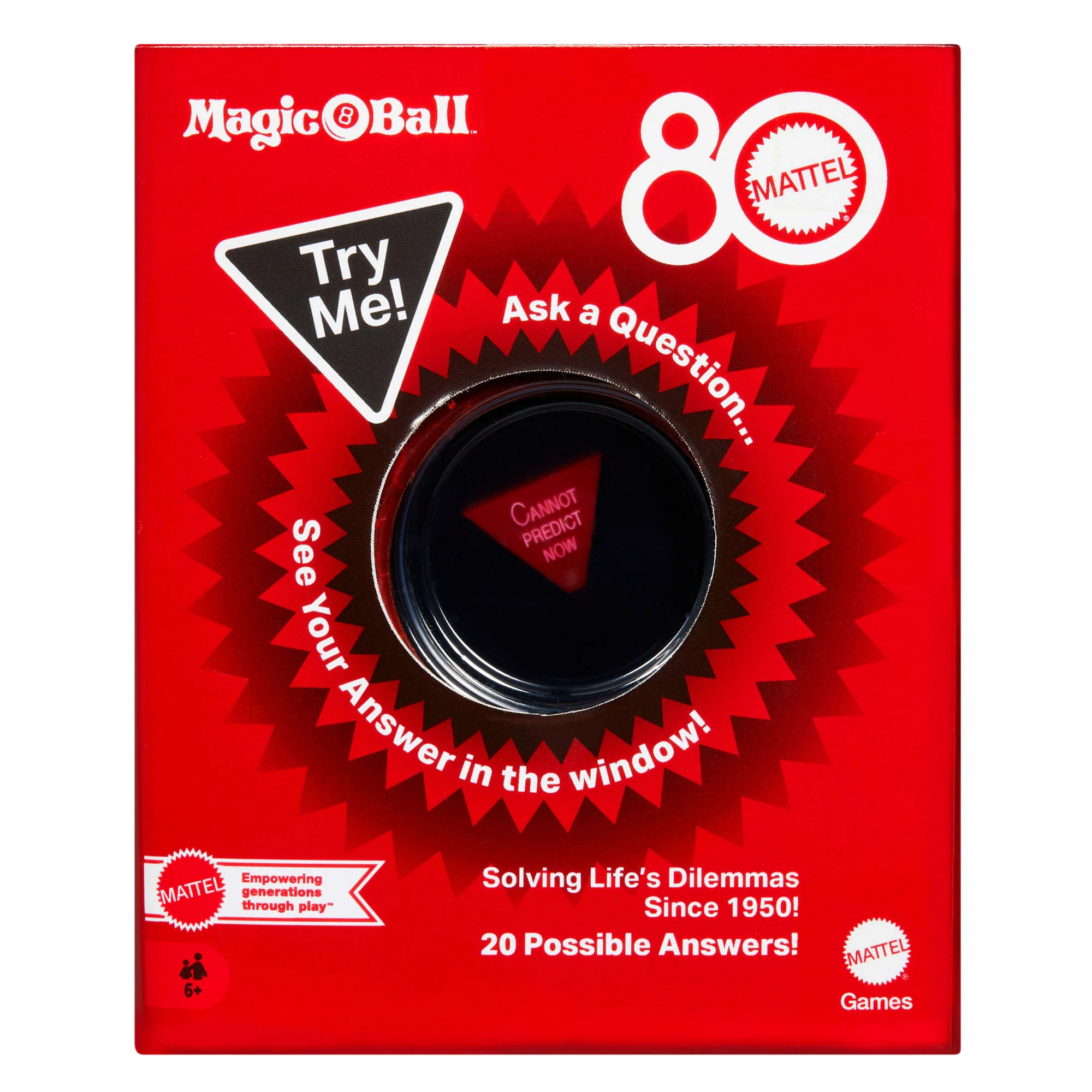 Magic 8 Ball Mattel 80Th Anniversary Edition Novelty Game For Kids & Family Night - Image 6