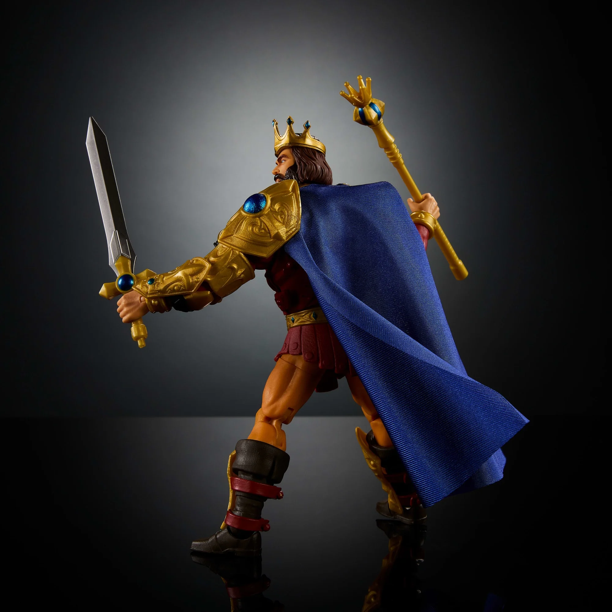 Masters Of The Universe Masterverse New Eternia King Randor MOTU Action Figure Toy, 30 Articulations - Image 6