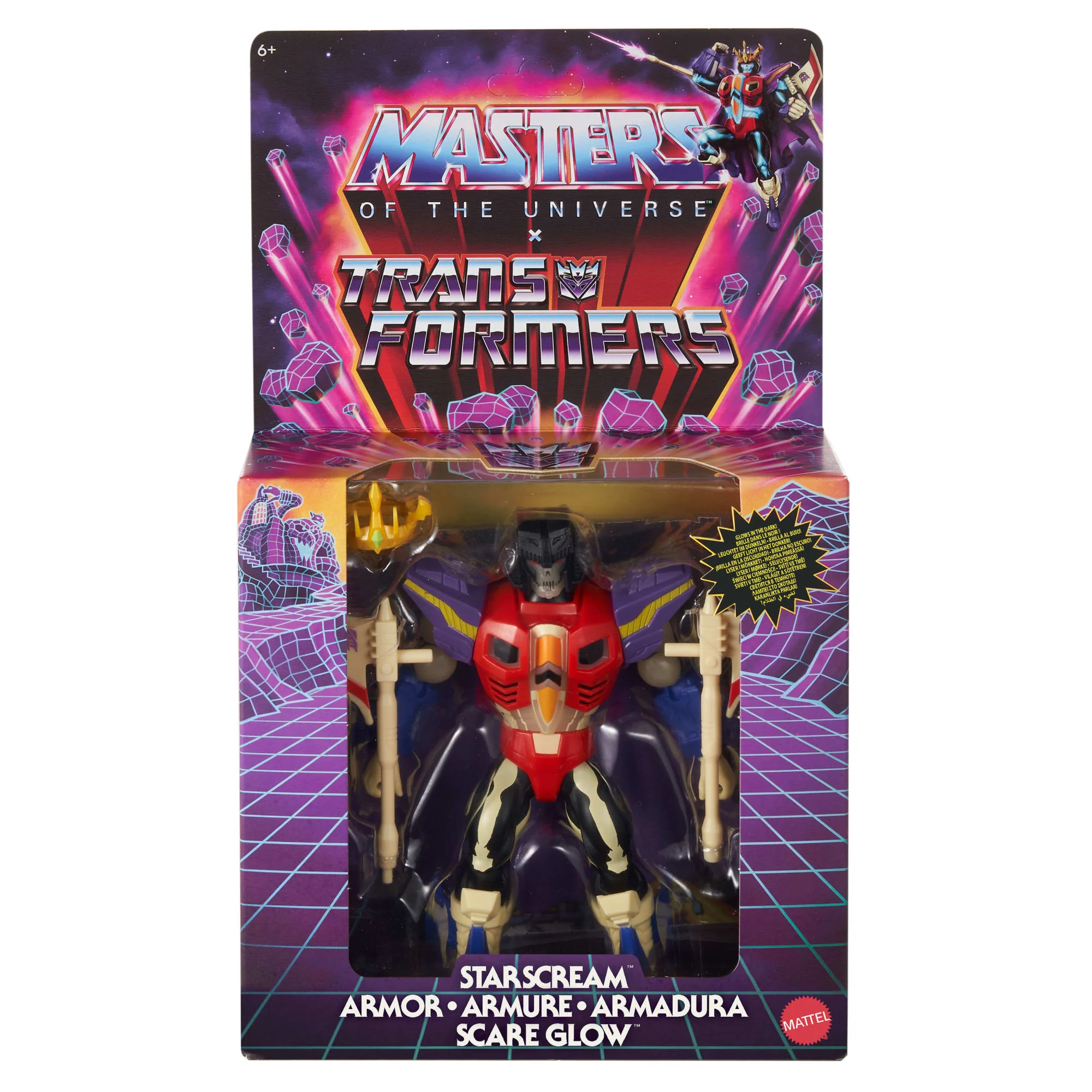 Masters Of The Universe Origins & Transformers Starscream Armor Scare Glow Action Figure, MOTU Toy - Image 2