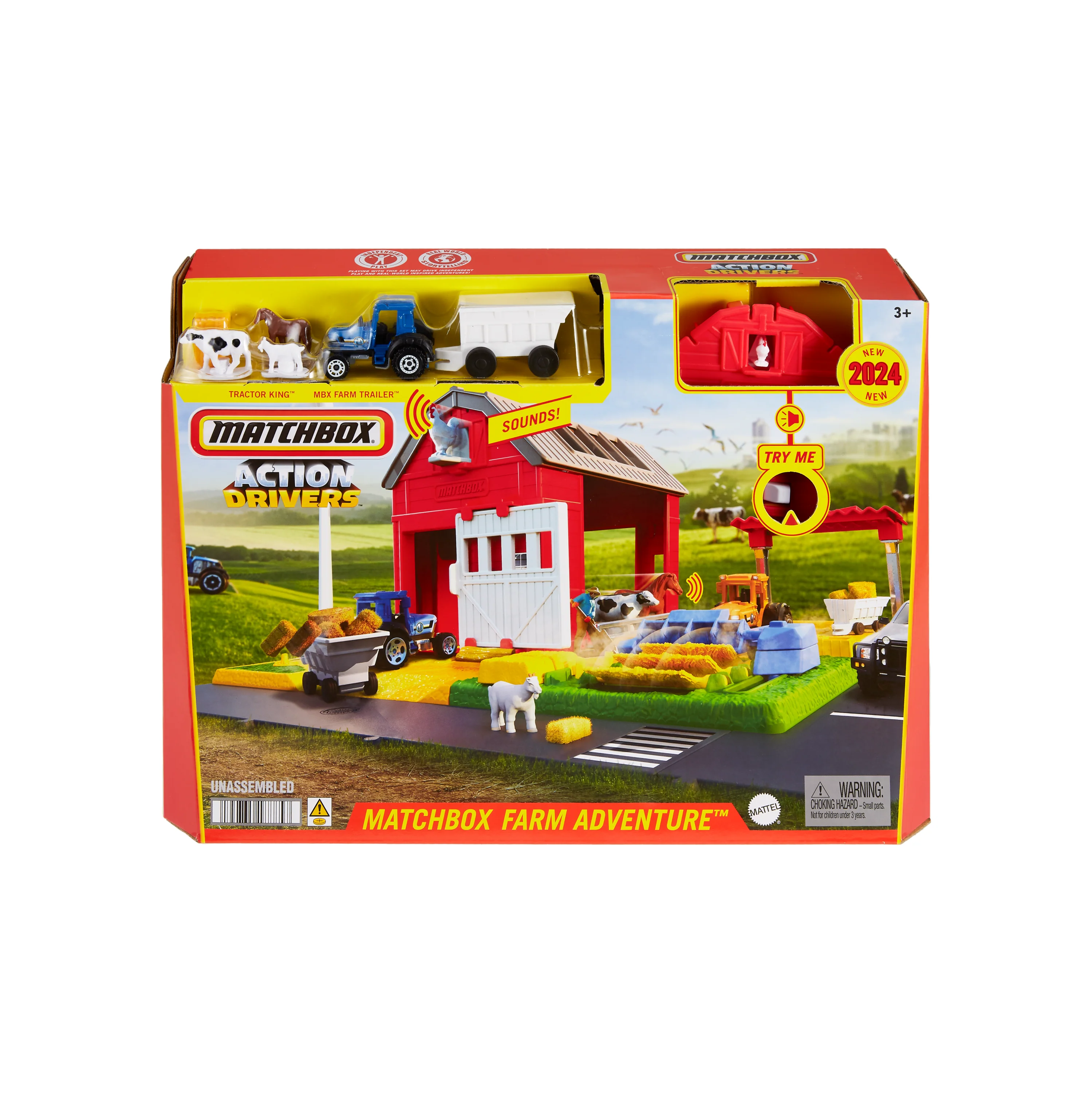 Matchbox Playset, Action Drivers Farm Adventure With 1:64 Scale Tractor & 6 Accessories - Image 3