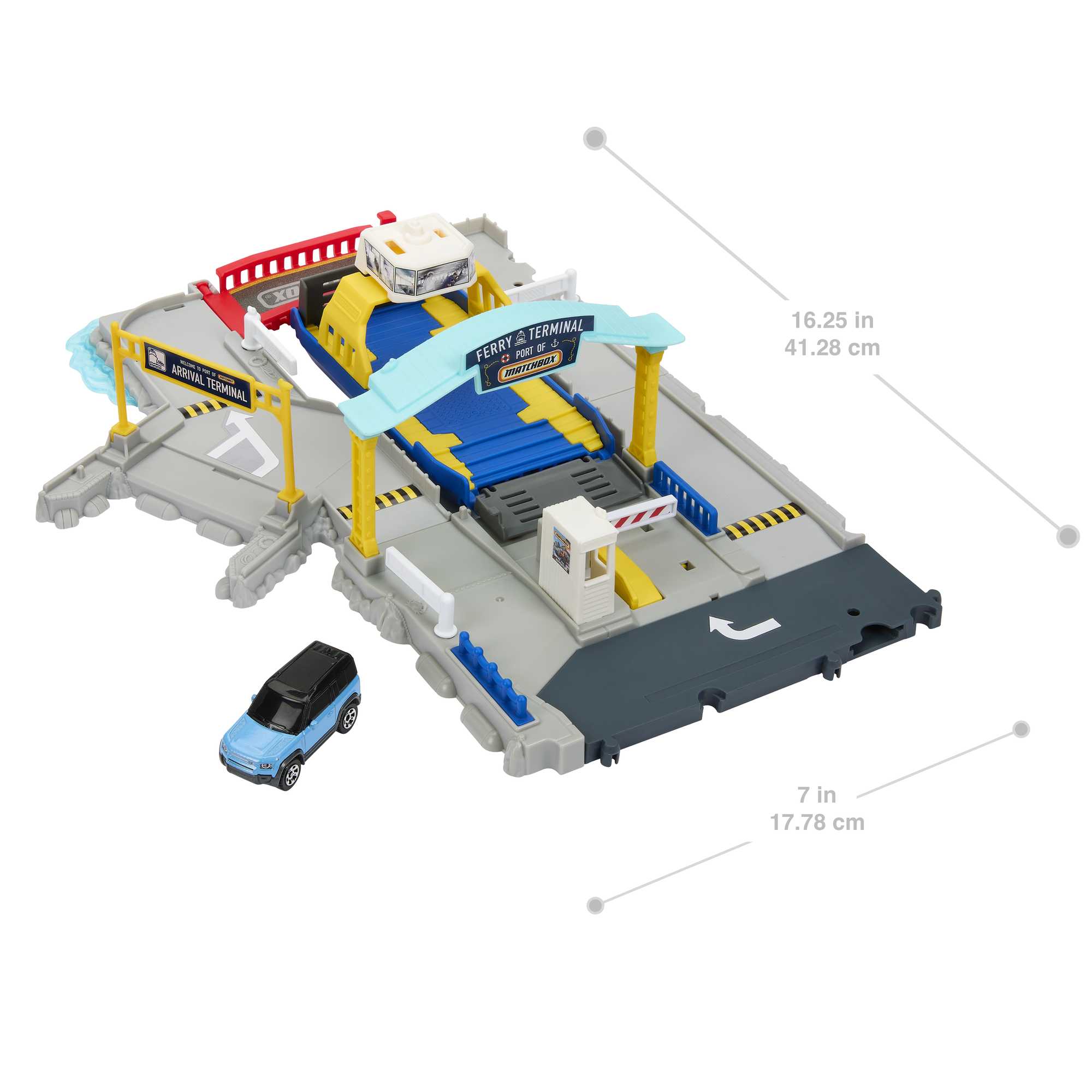 Matchbox Cars Playset, Ferry Port Set With Ferry Boat & 1 Matchbox Car - Image 2