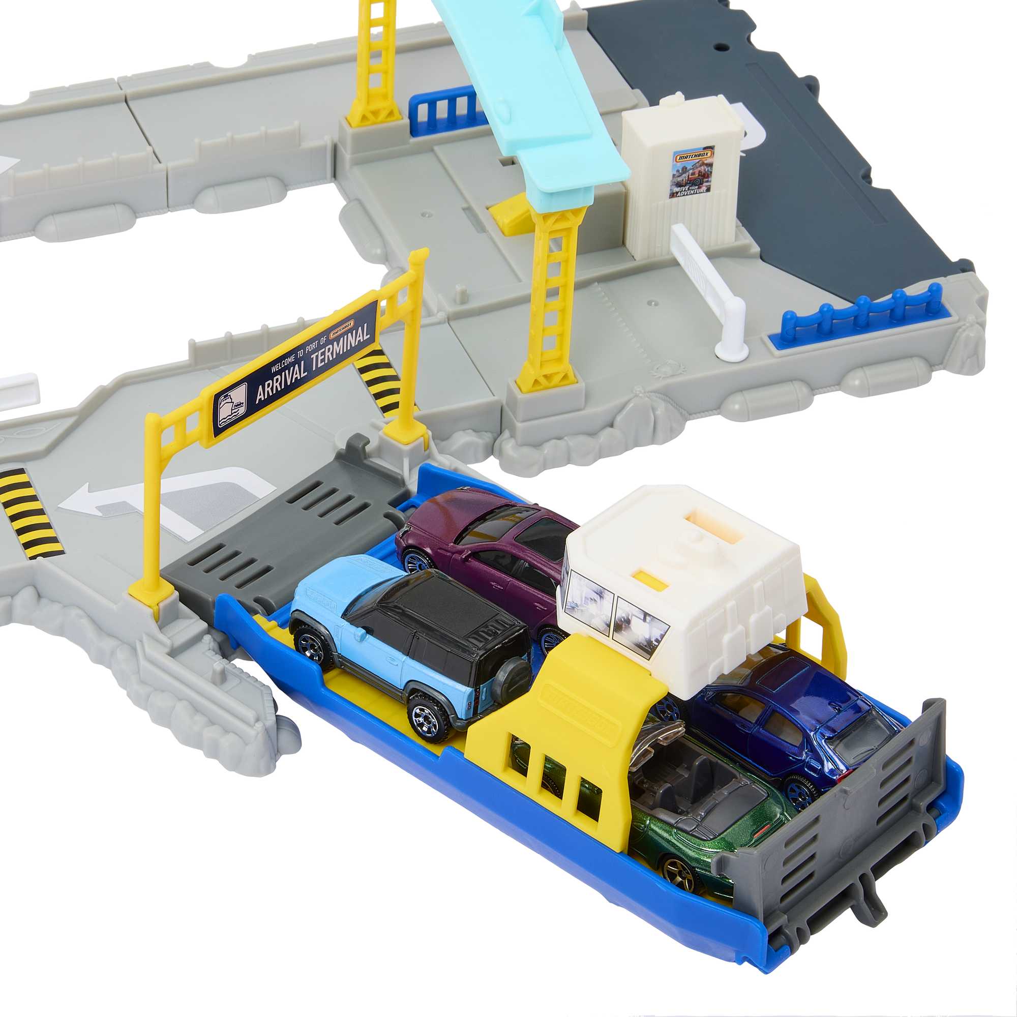 Matchbox Cars Playset, Ferry Port Set With Ferry Boat & 1 Matchbox Car - Image 3