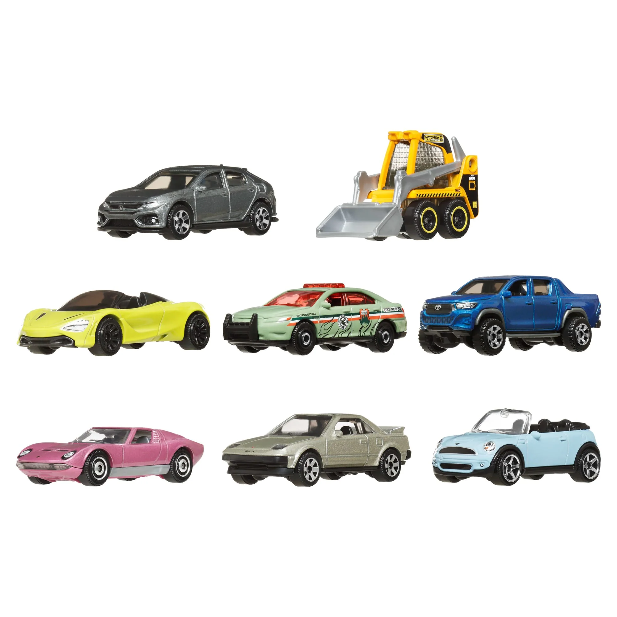 Matchbox Diecast Veículo de Brinquedo Pacote de 8 Carros - Image 3