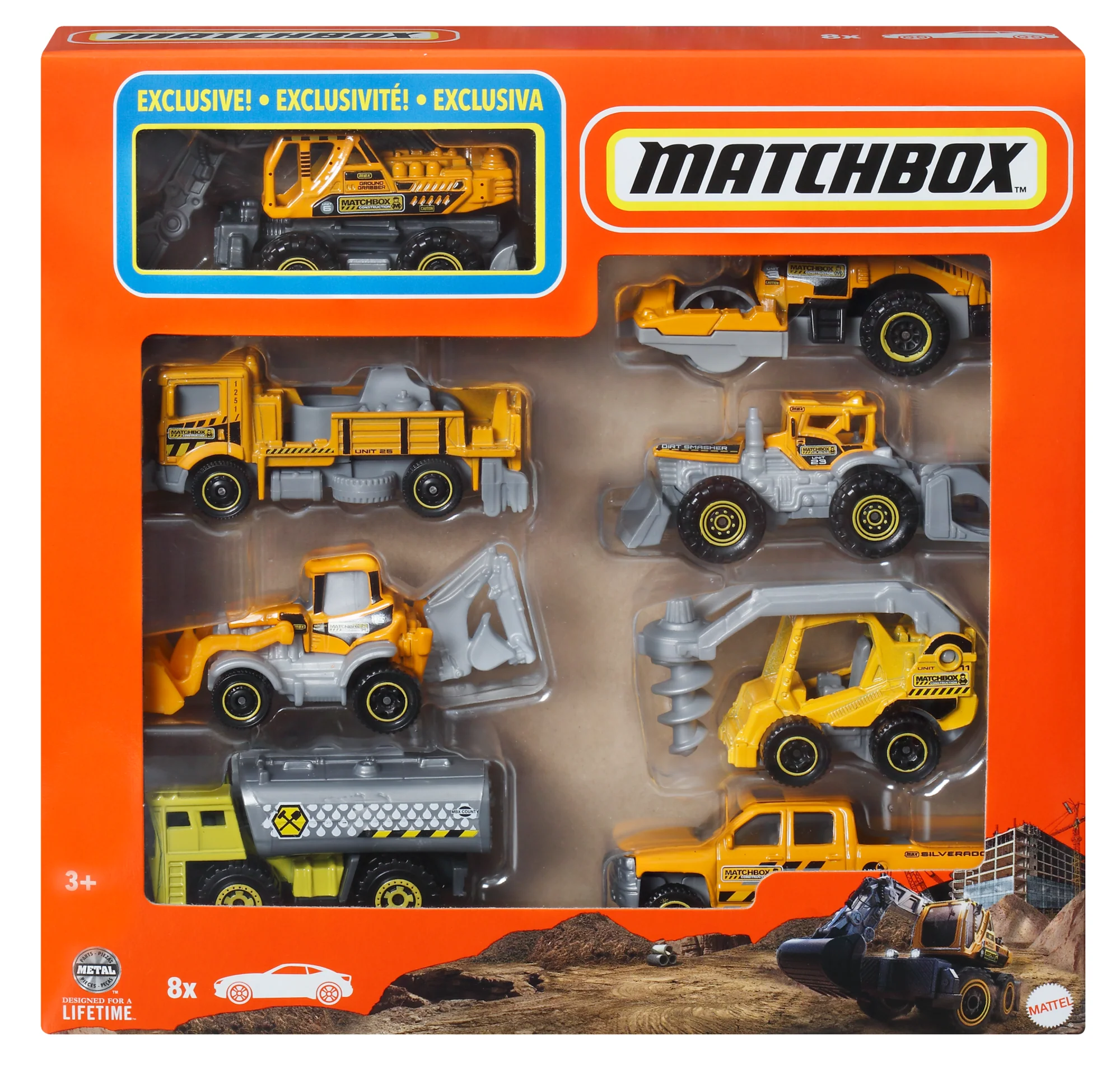 Matchbox Diecast Veículo de Brinquedo Pacote de 8 Carros - Image 5