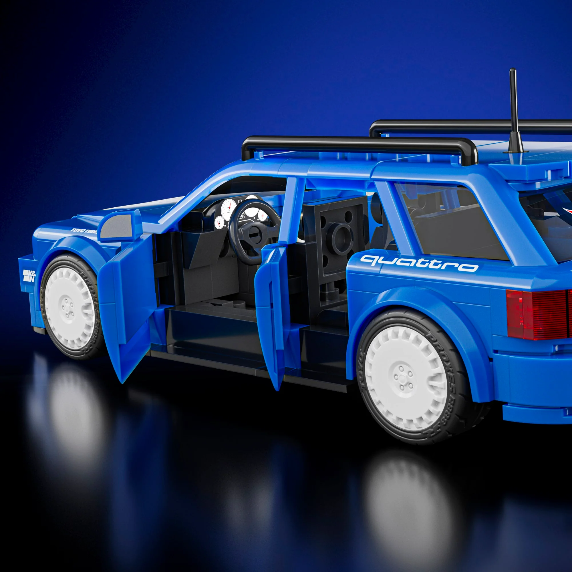 Mattel Brick Shop Hot Wheels Audi Avant RS2 Building Toy Kit (253 Pieces), For Collectors - Image 6