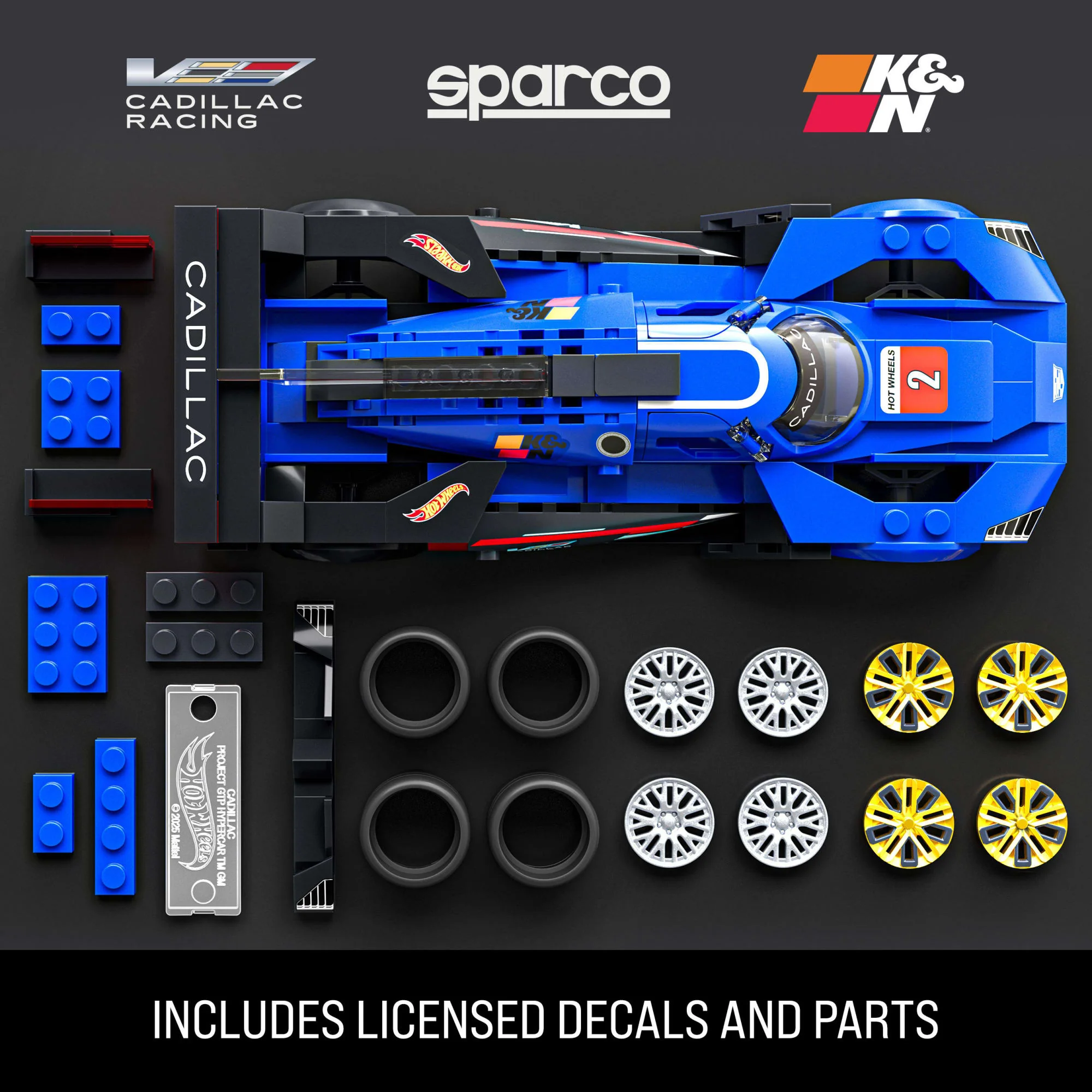 Mattel Brick Shop Hot Wheels Cadillac Project Gtp Hypercar Building Toy Kit (236 Pieces), For Collectors - Image 4