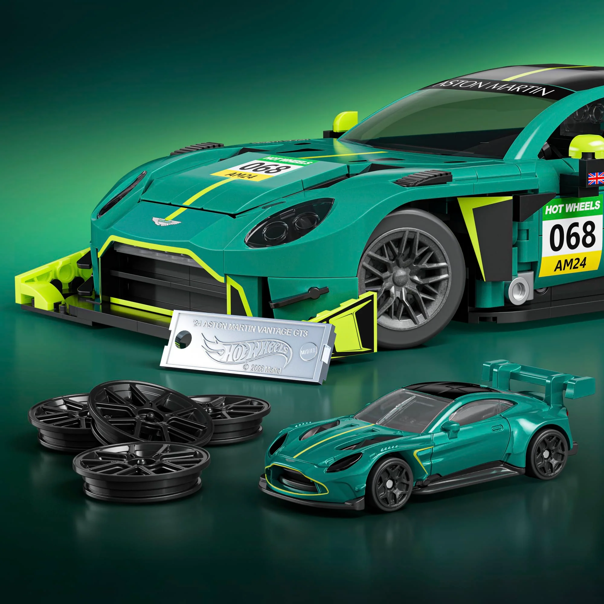 Mattel Brick Shop Hot Wheels-Coffret de Construction Aston Martin Vantage Gt3 - Image 5