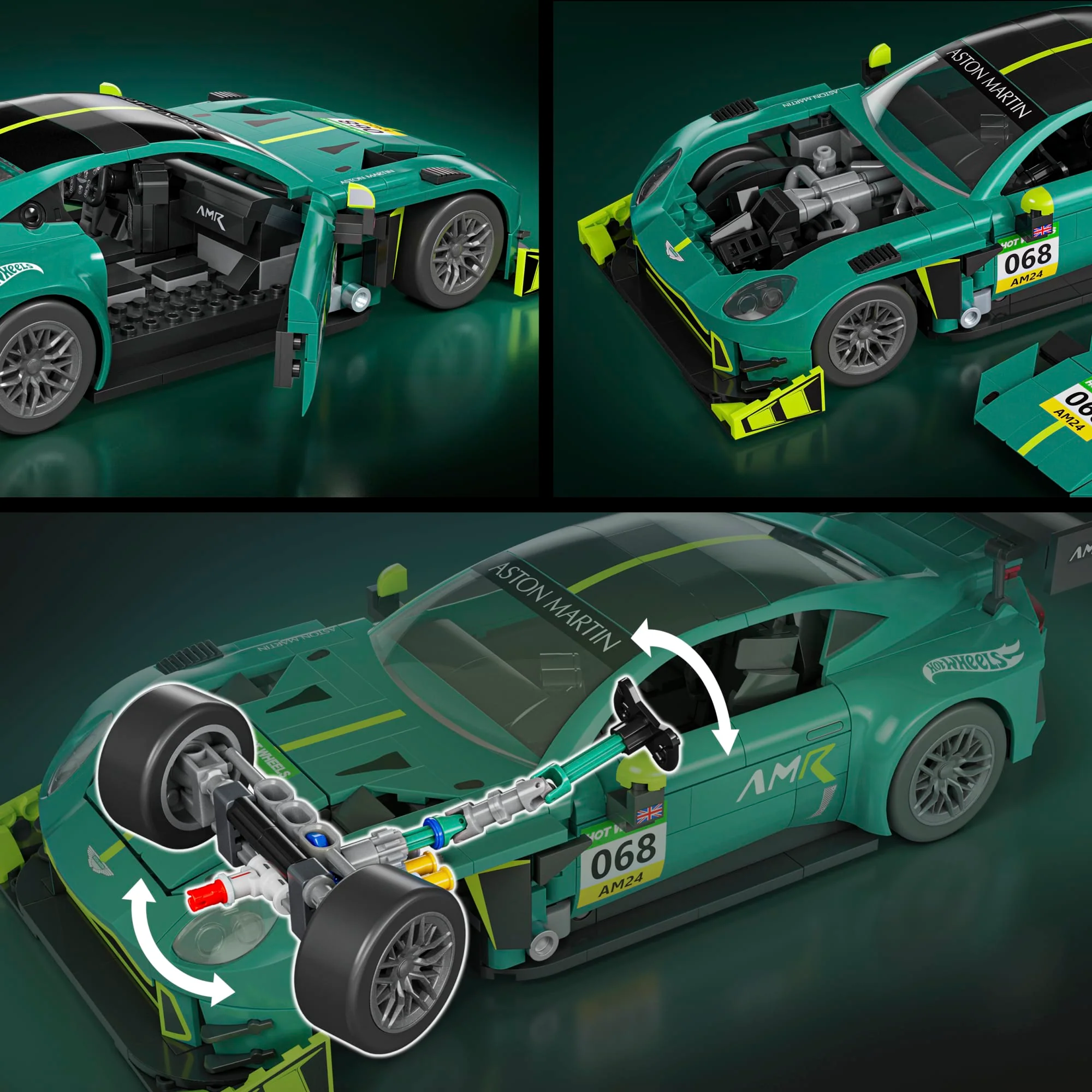 Mattel Brick Shop Hot Wheels-Coffret de Construction Aston Martin Vantage Gt3 - Image 6