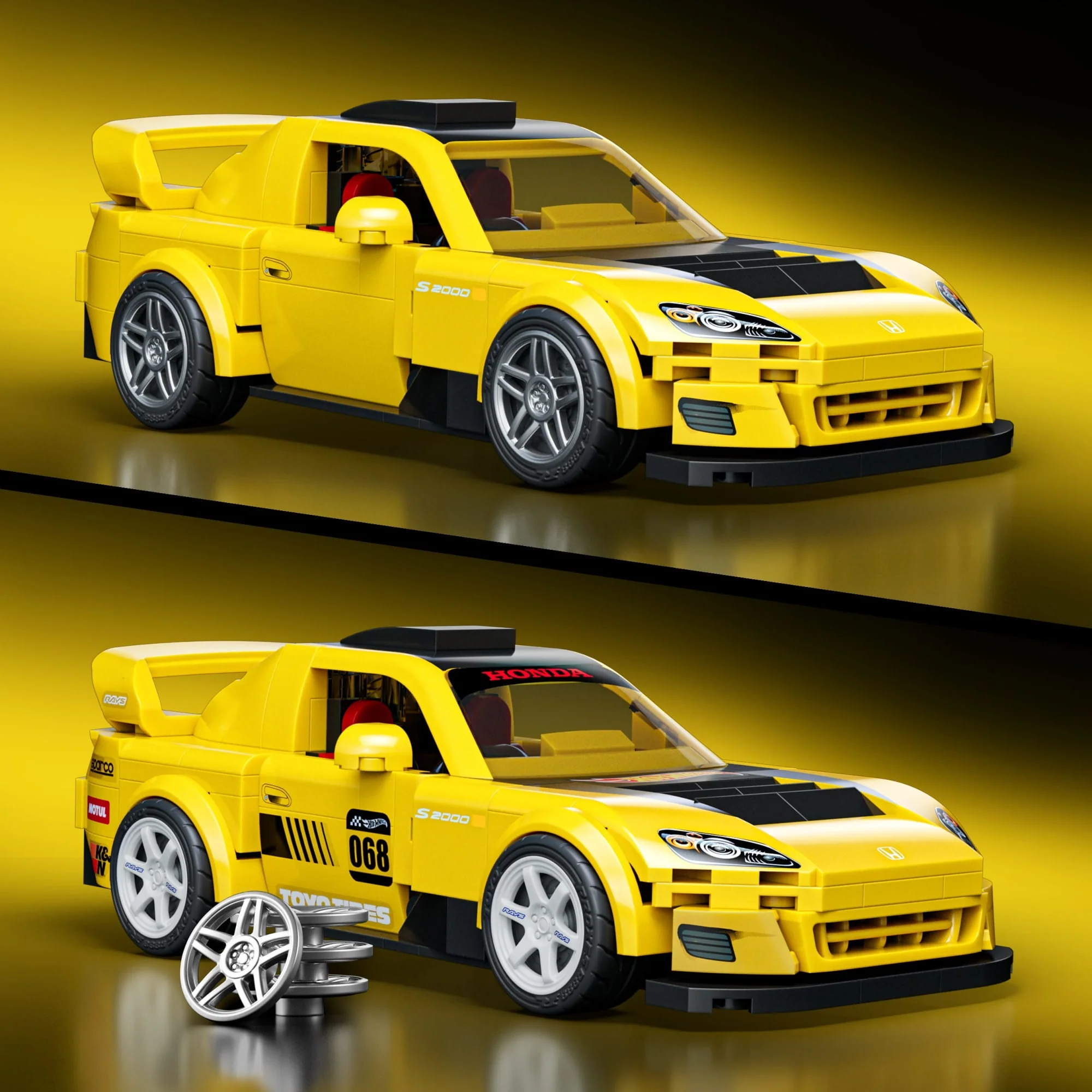 Mattel Brick Shop Hot Wheels Jogo de Construção Speed '07 Honda S2000 - Image 3
