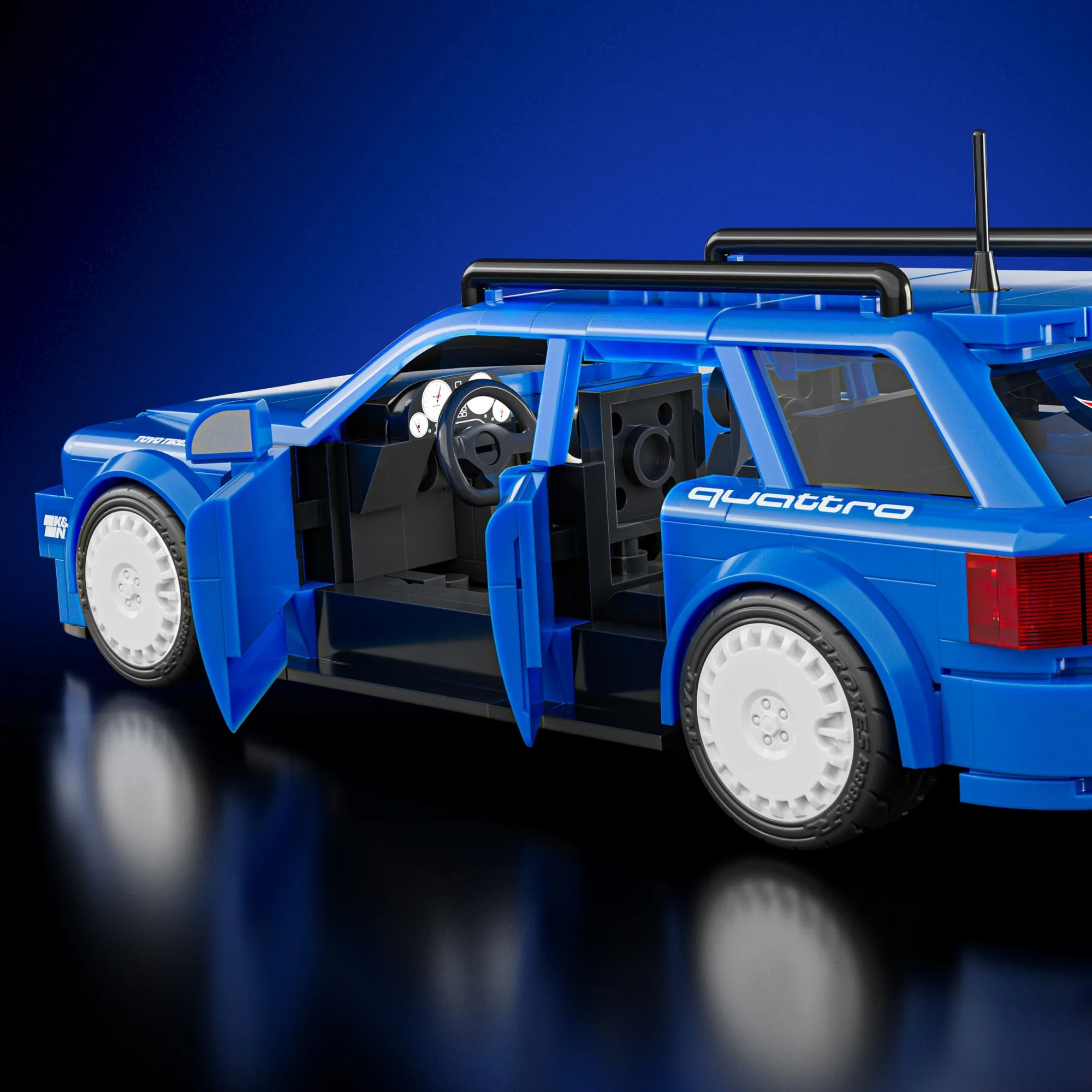 Mattel Brick Shop Hot Wheels Jogo de Construção Speed '94 Audi Avant RS2 - Image 6