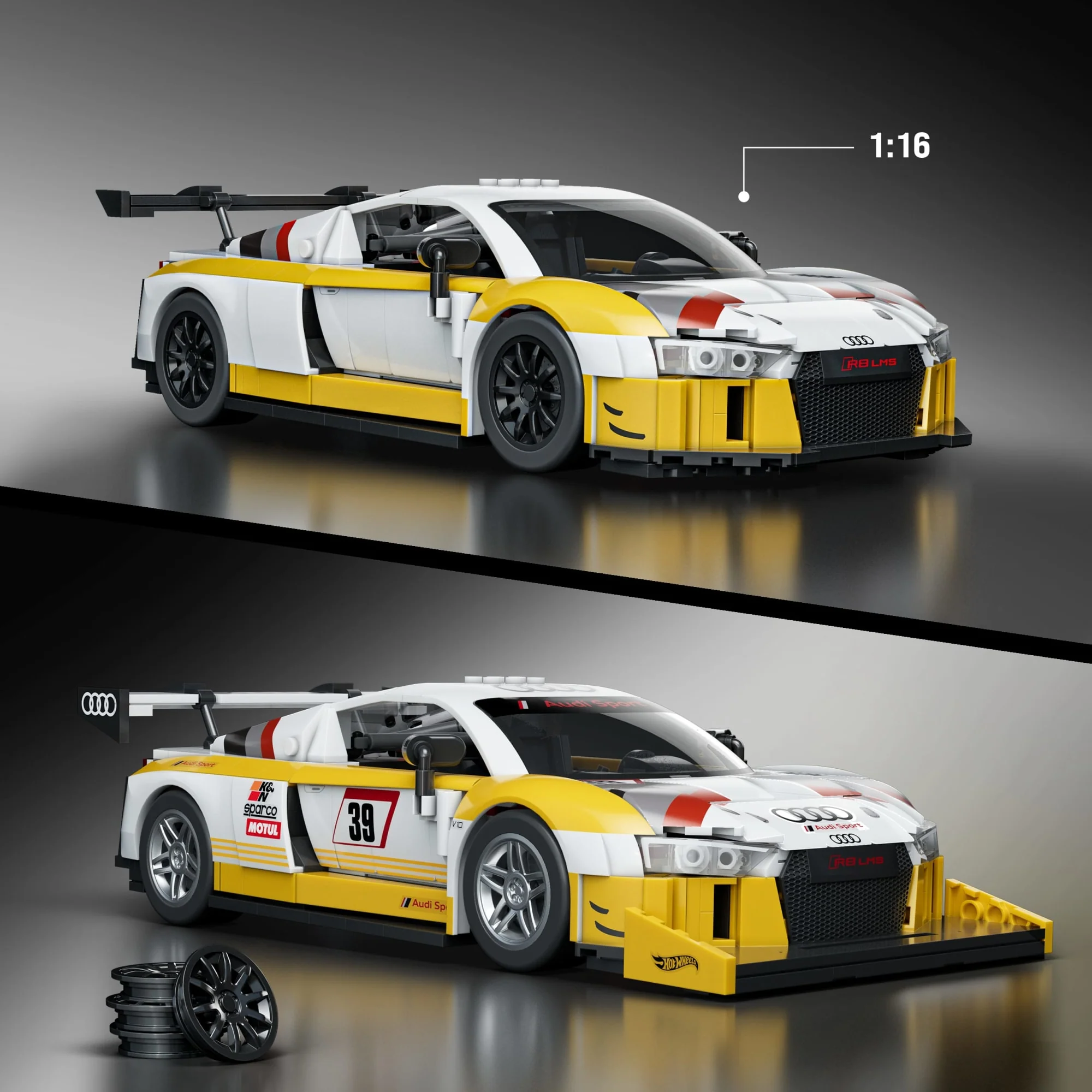 Mattel Brick Shop Hot Wheels Juguete de Construcción Elite ’15 Audi R8 LMS - Image 3