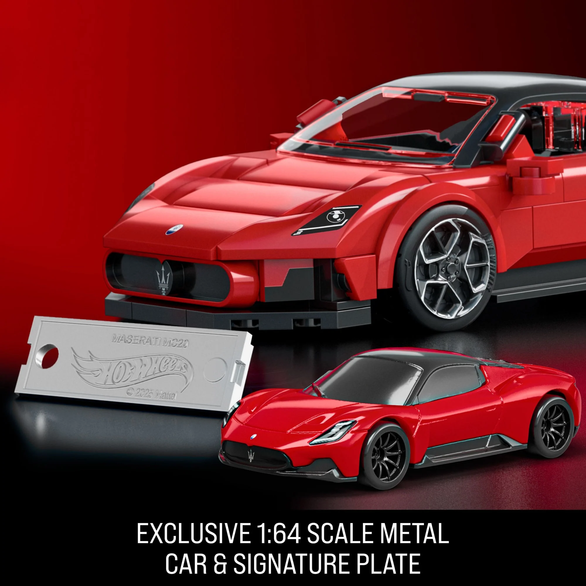 Mattel Brick Shop Hot Wheels Maserati MC20 Building Toy Kit (250 Pieces), for Collectors - Image 5