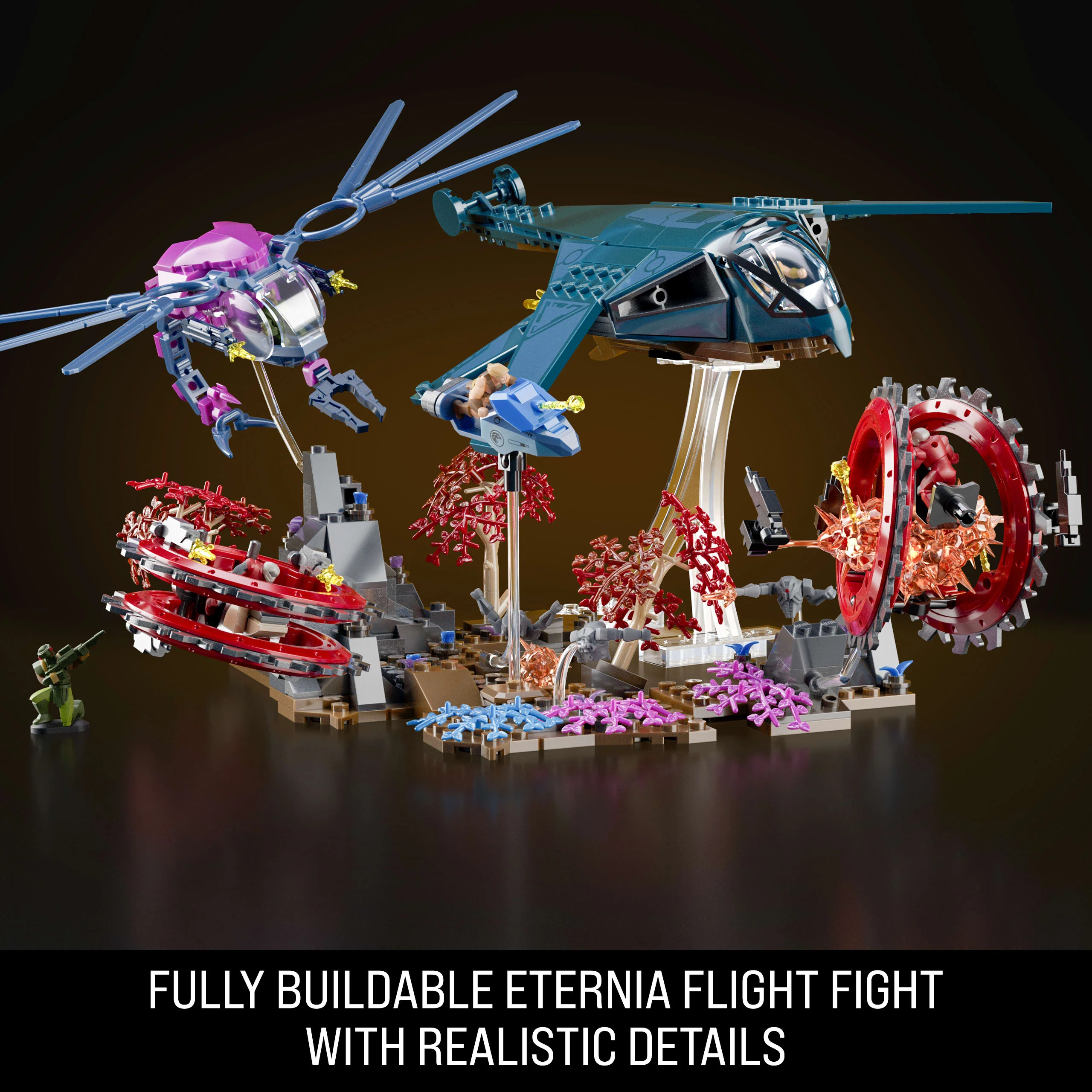 Mattel Brick Shop Masters Of The Universe Eternia Flight Fight Building Toy Kit (411 Pieces), For Collectors - Image 4