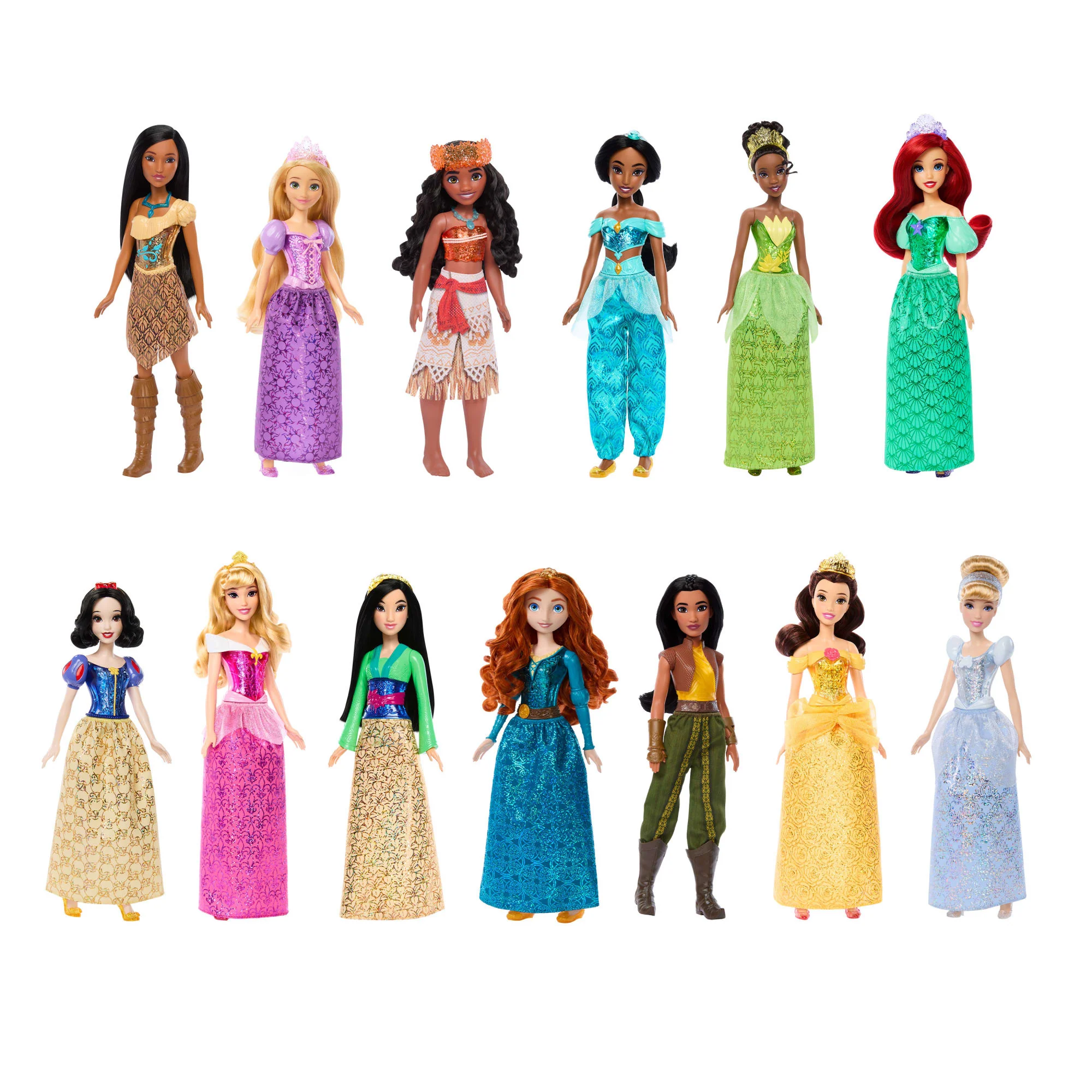 Disney Princess Ultimate Princess Collection With 13 Fashion Dolls in Sparkling Outfits & Accessories
