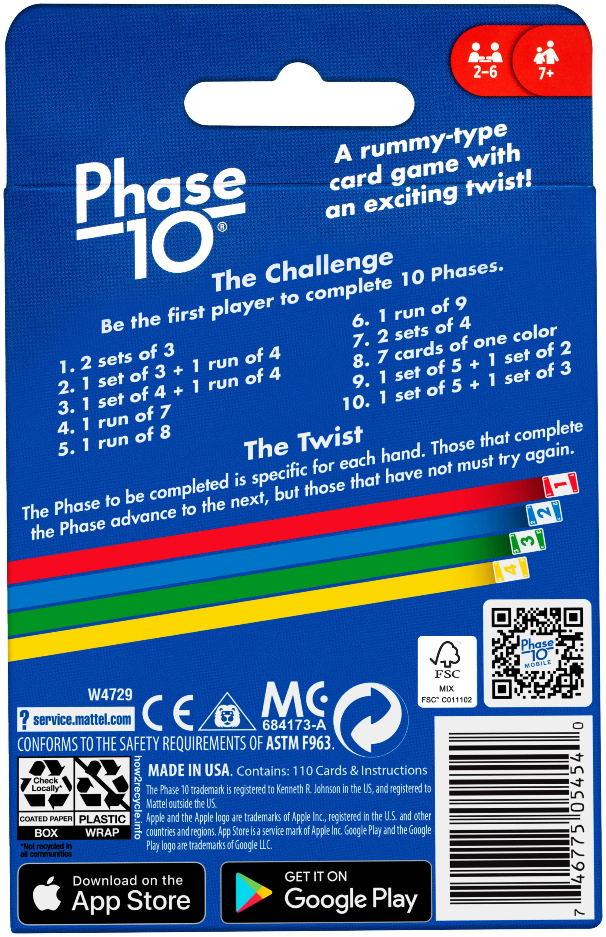 Mattel Games Jogo de Cartas Phase 10 - Image 6