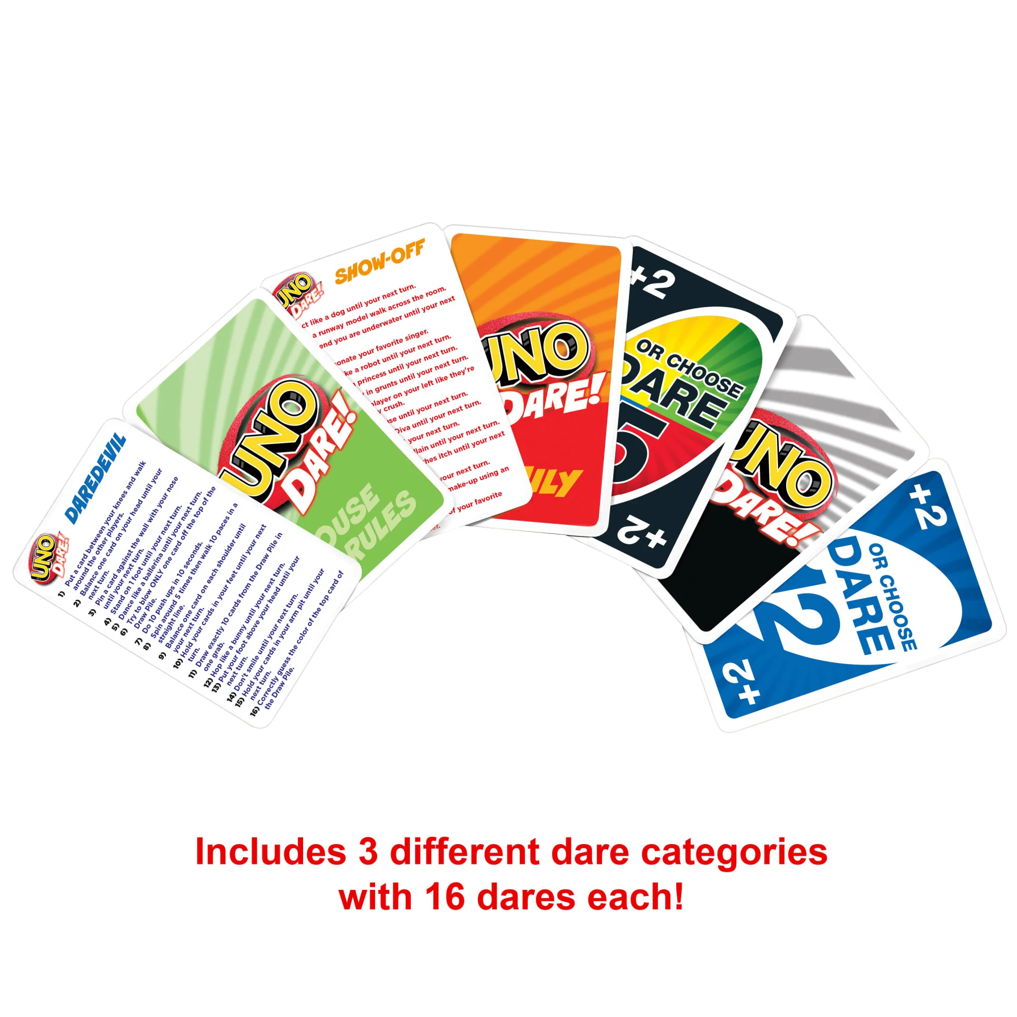 UNO Dare Card Game For Family Nights, Game Nights, Travel, Camping & Parties - Image 3