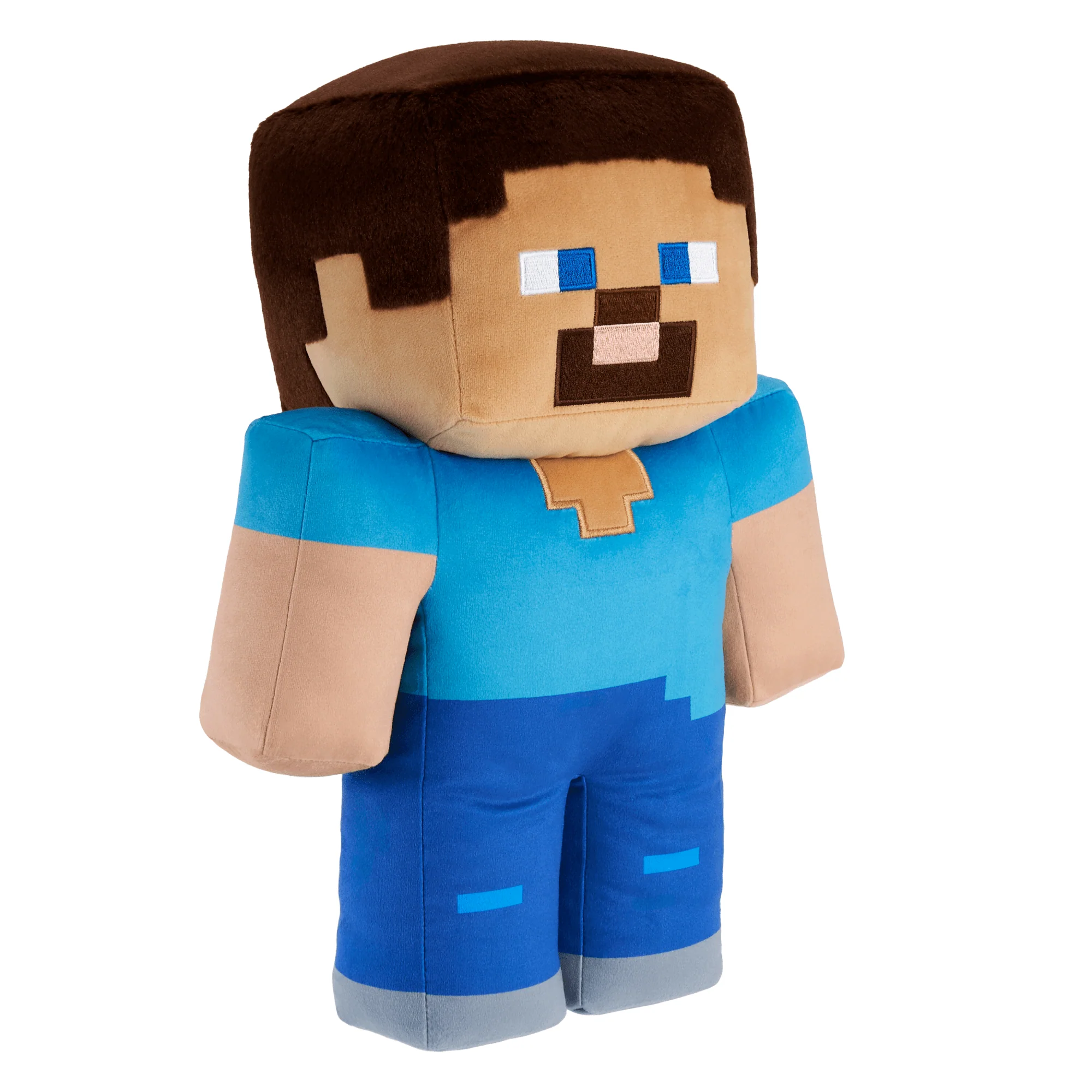 Minecraft Steve 16-in Scale Jumbo Plush Figure, Pixelated Design - Image 2