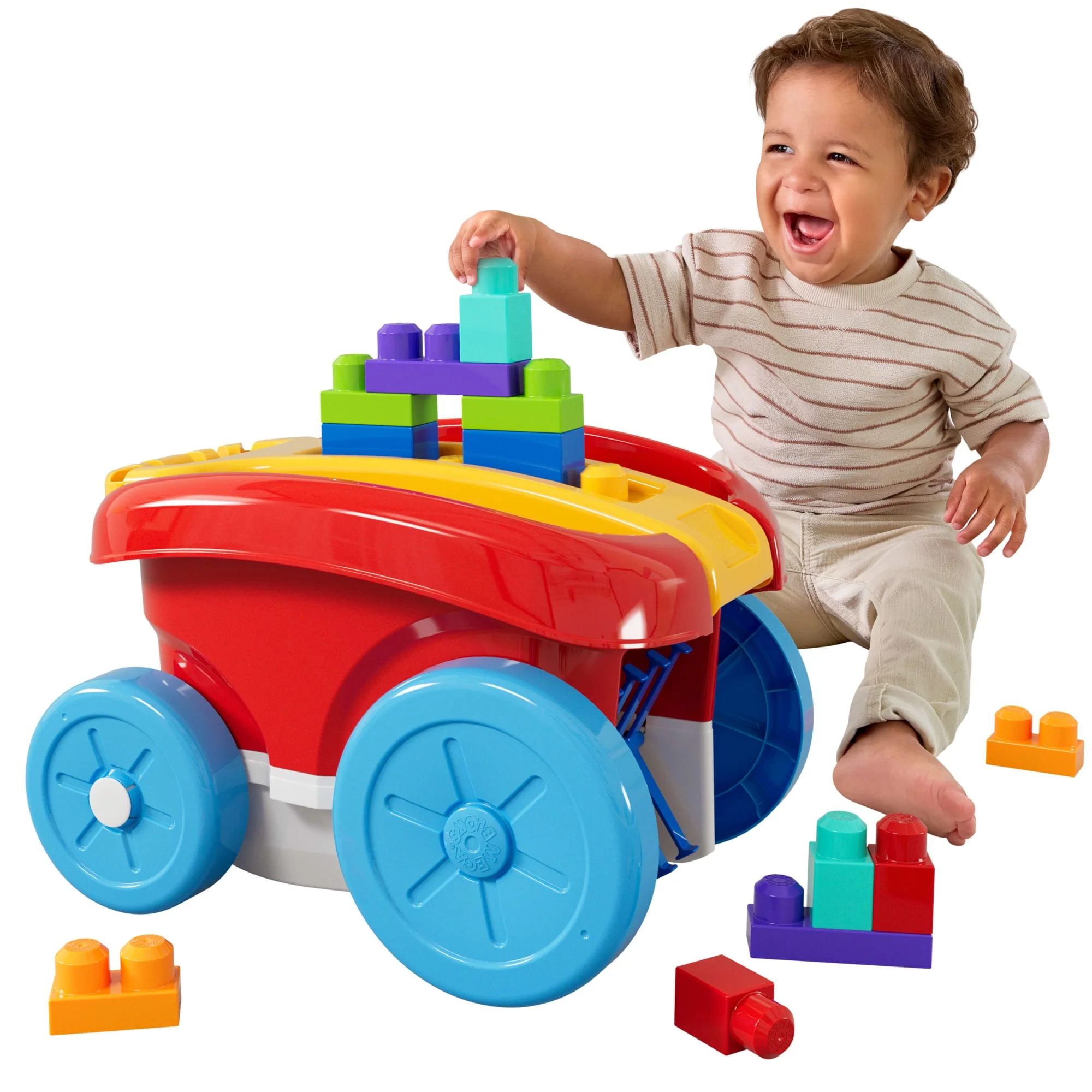 MEGA Bloks First Builders Block Scooping Wagon With Storage (20 Pieces) For Toddlers