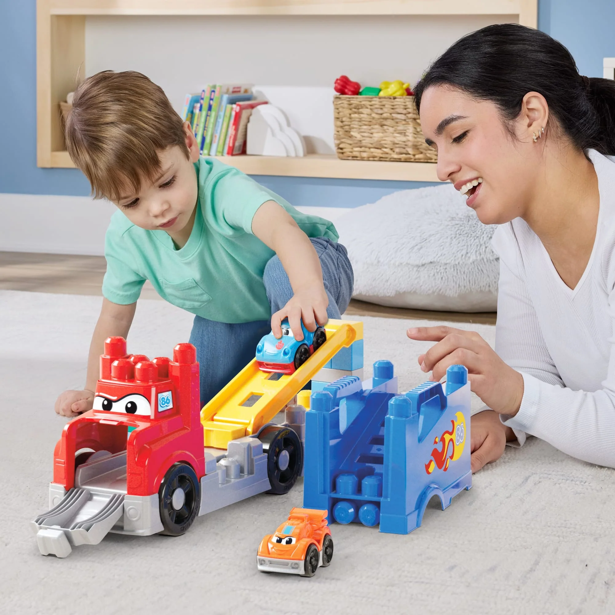 Mega Bloks-Camion Course et Construction-Coffret Avec 19Pièces - Image 6
